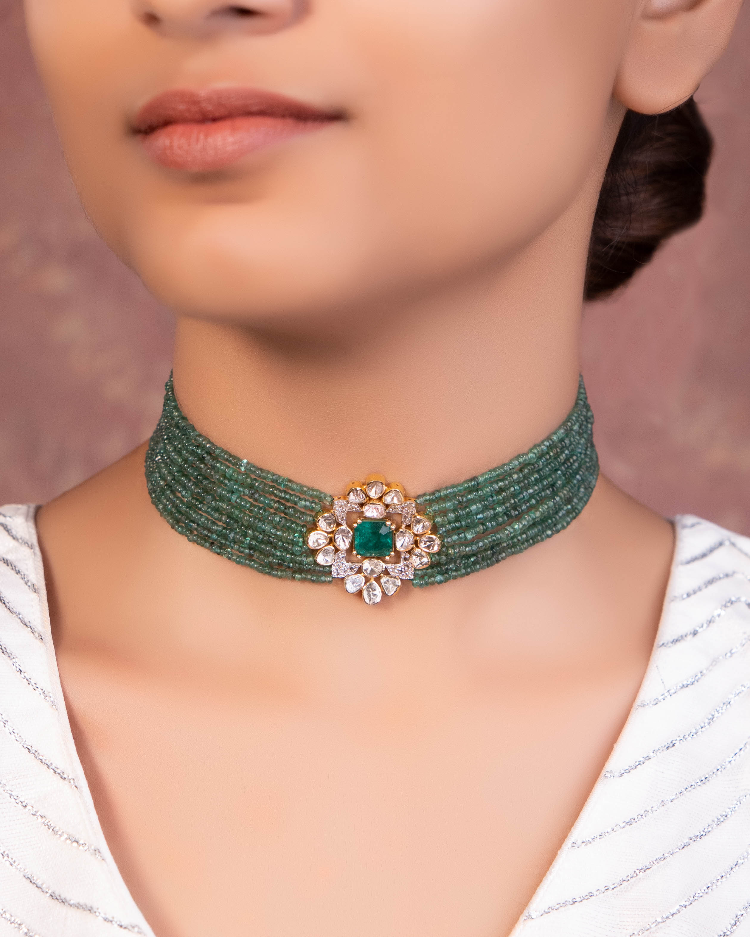 Shruti Polki Bead Choker