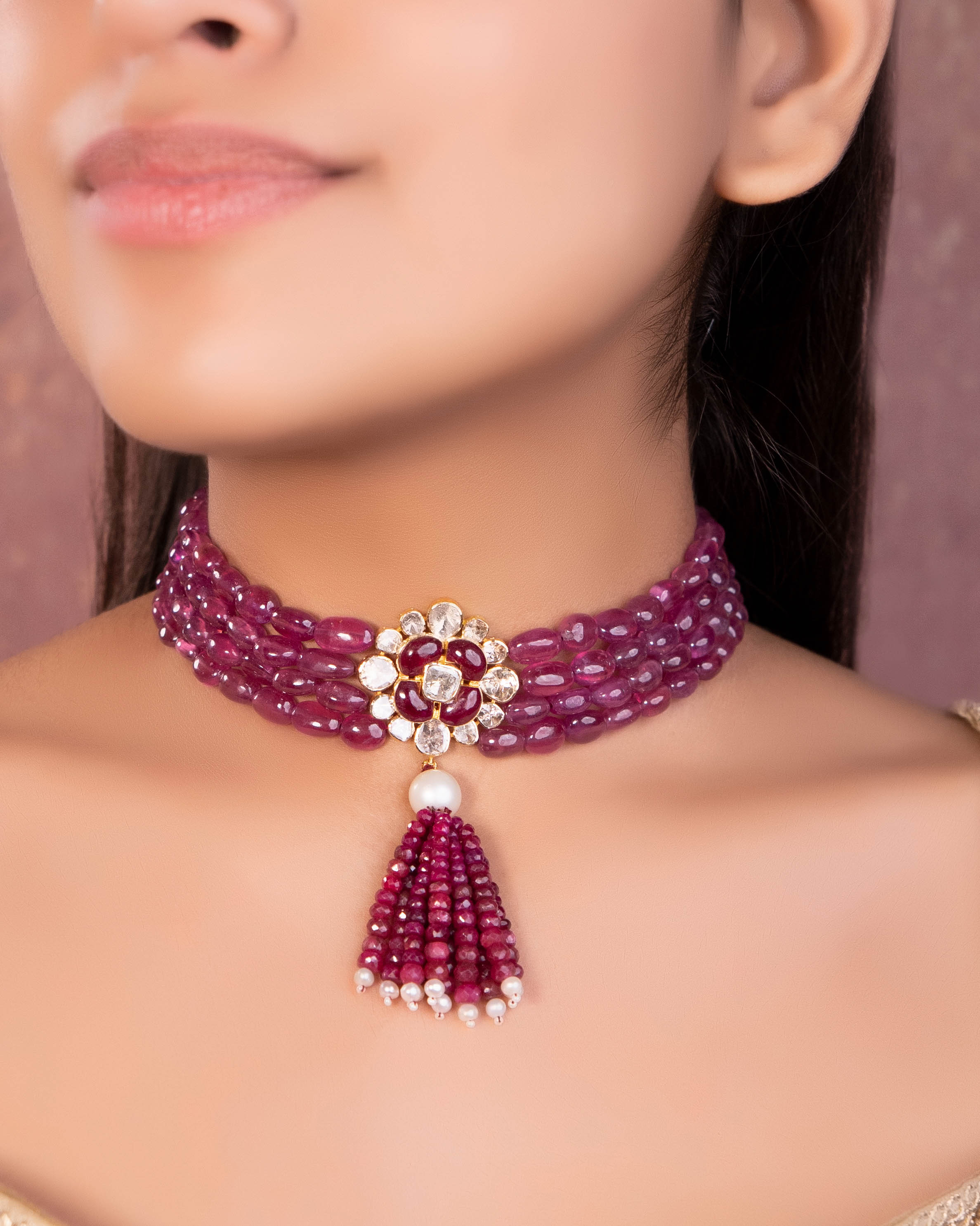 Vansika Polki Bead Choker