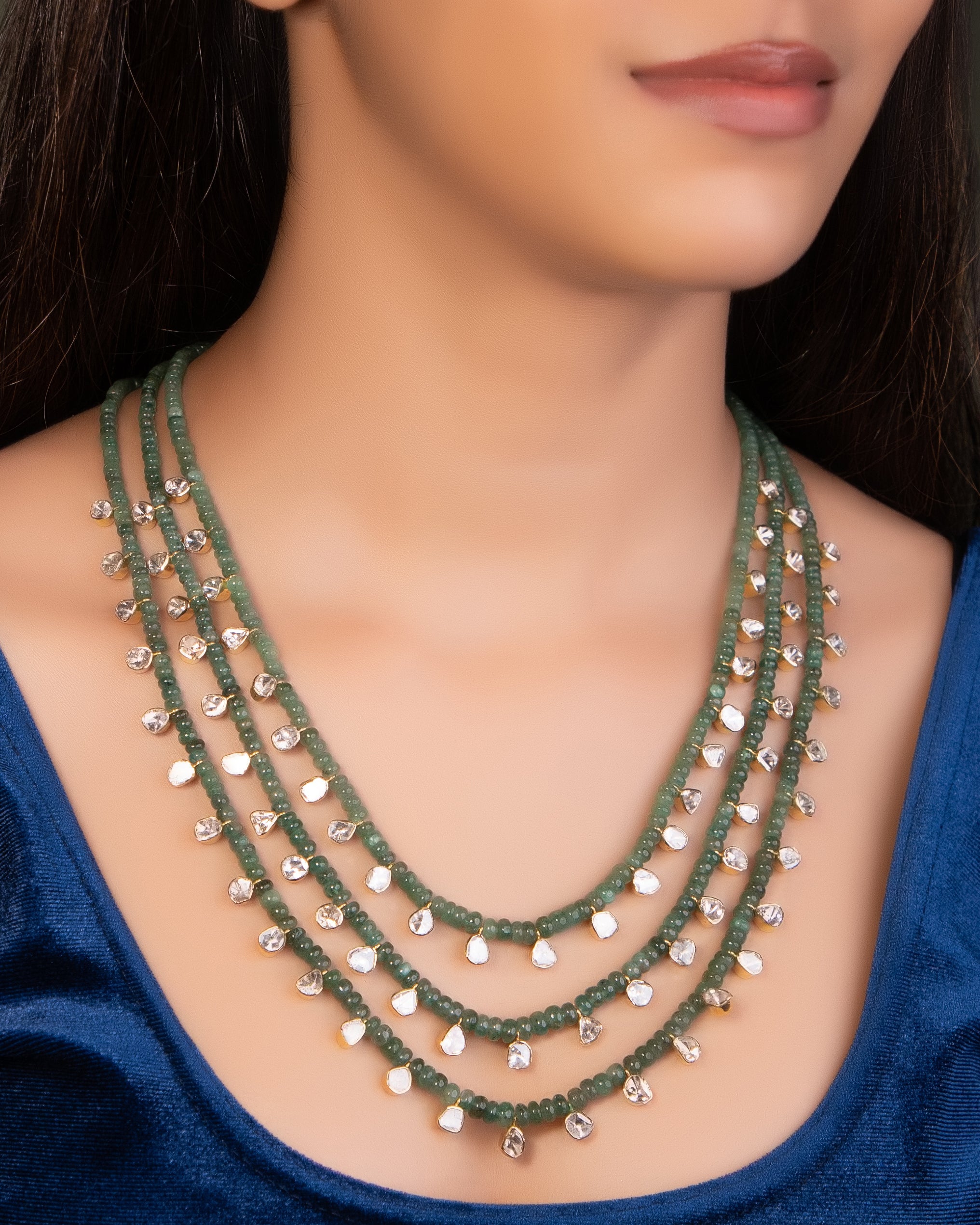Nirva Polki Long Necklace