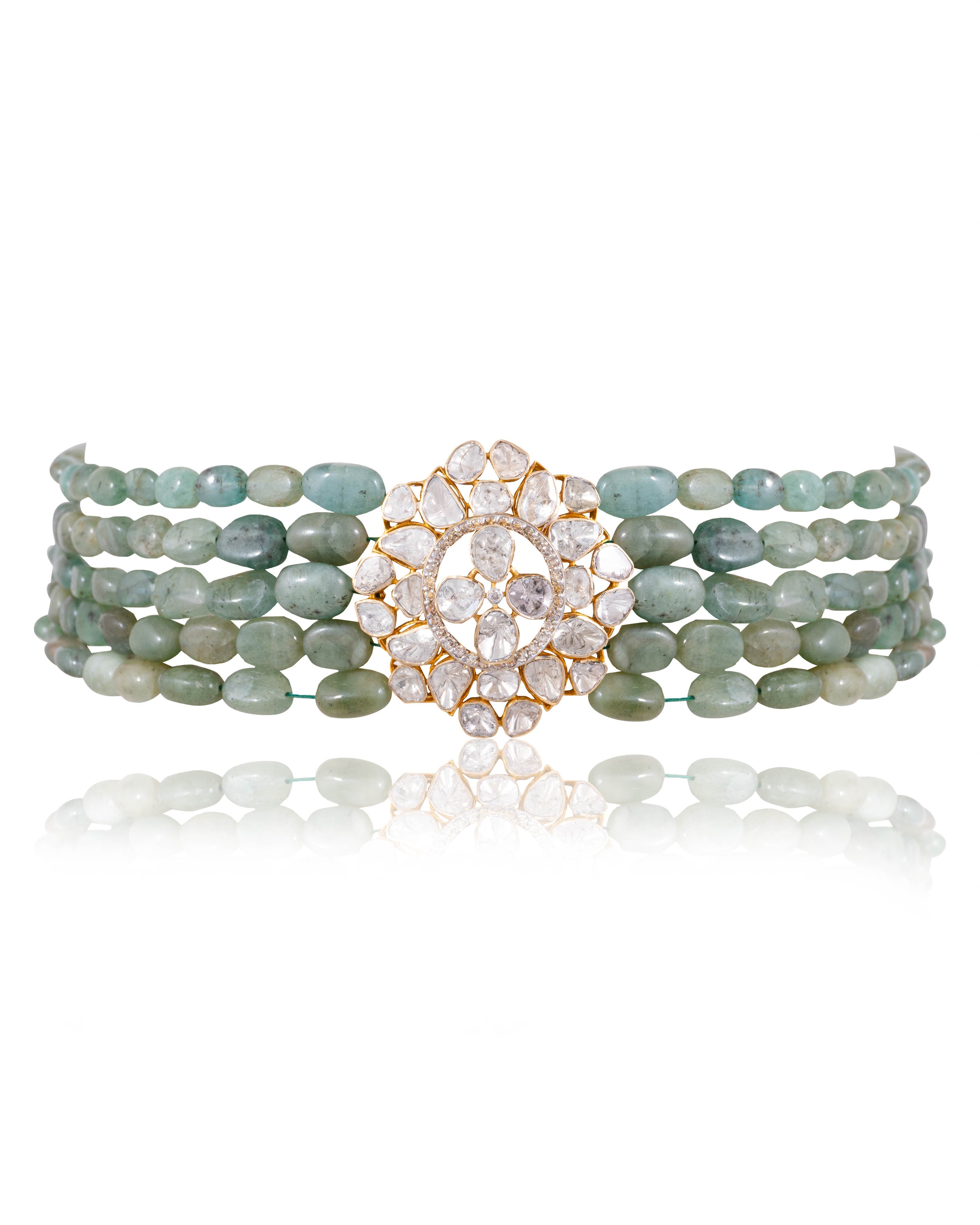 Nikita Polki And Diamond Bead Choker