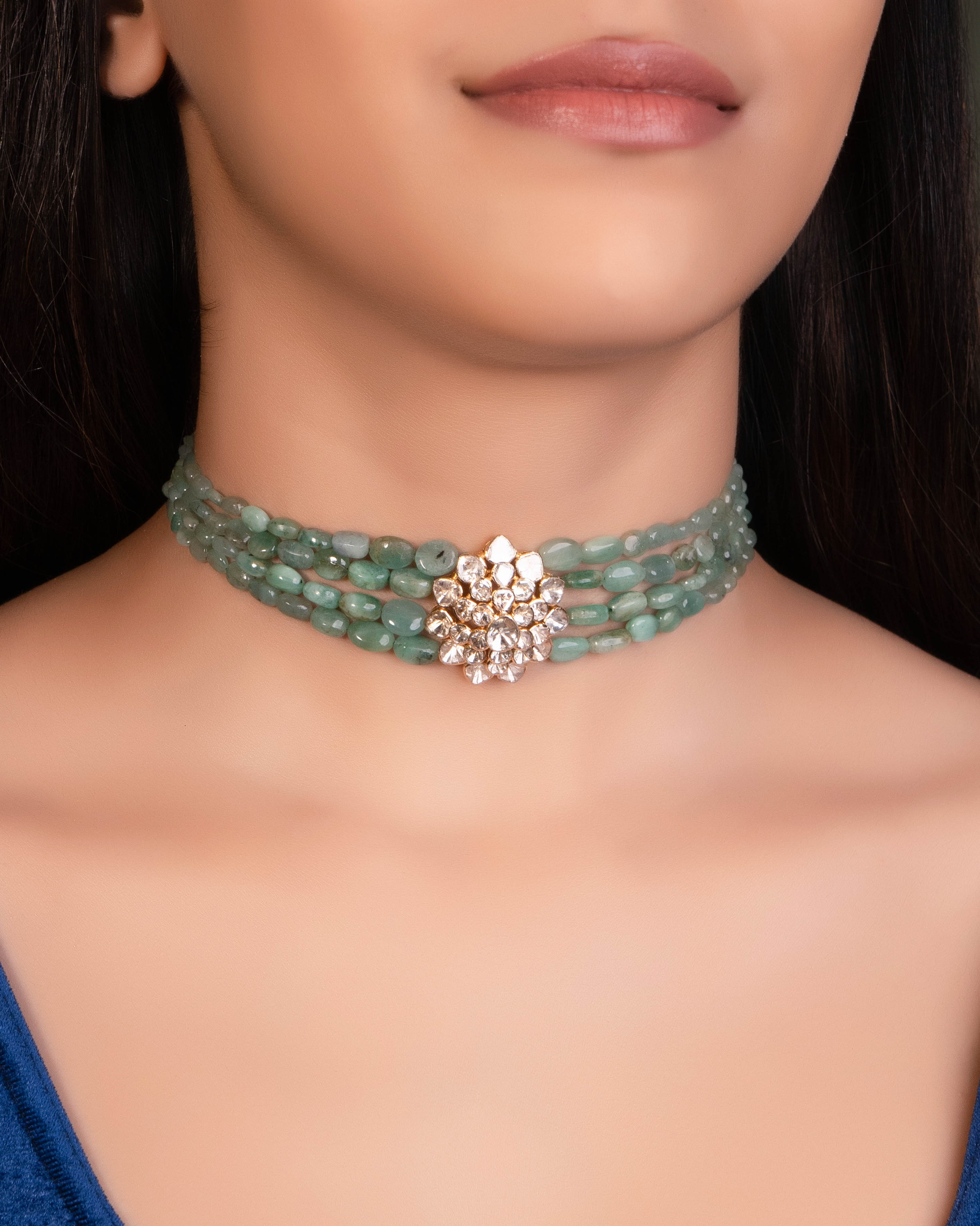Latika Polki Bead Choker