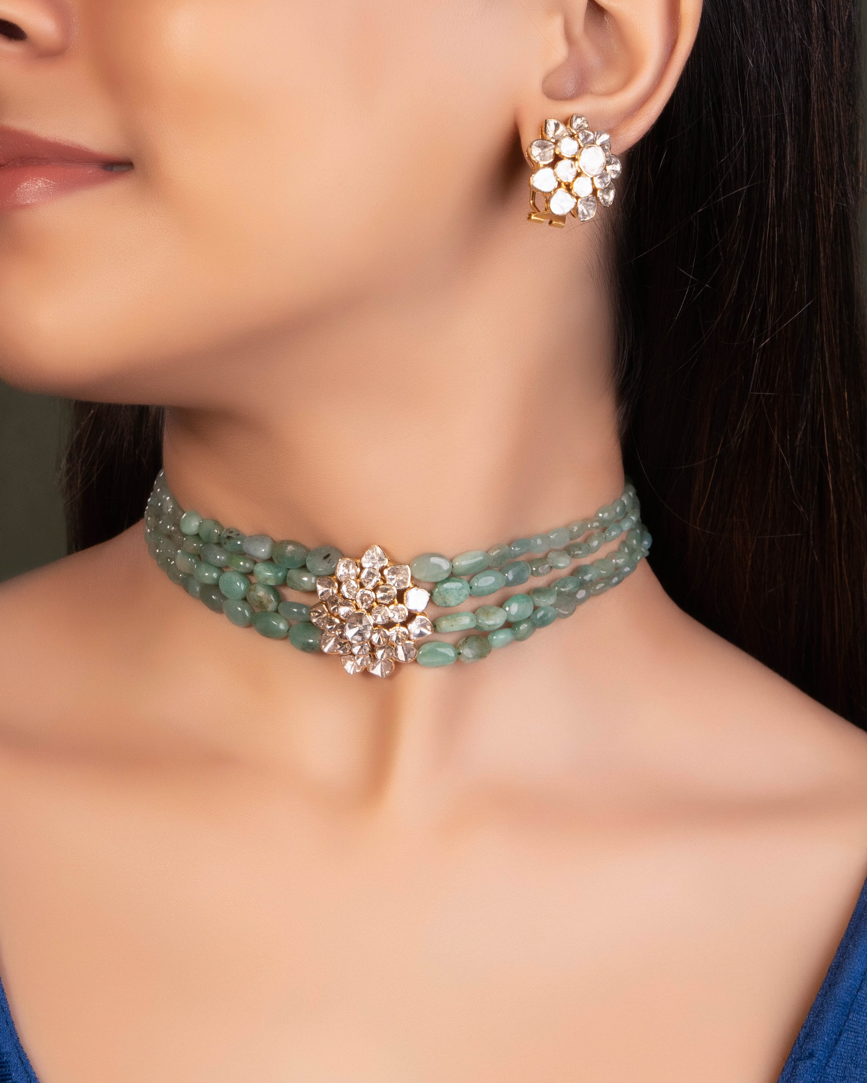 Latika Polki Bead Choker