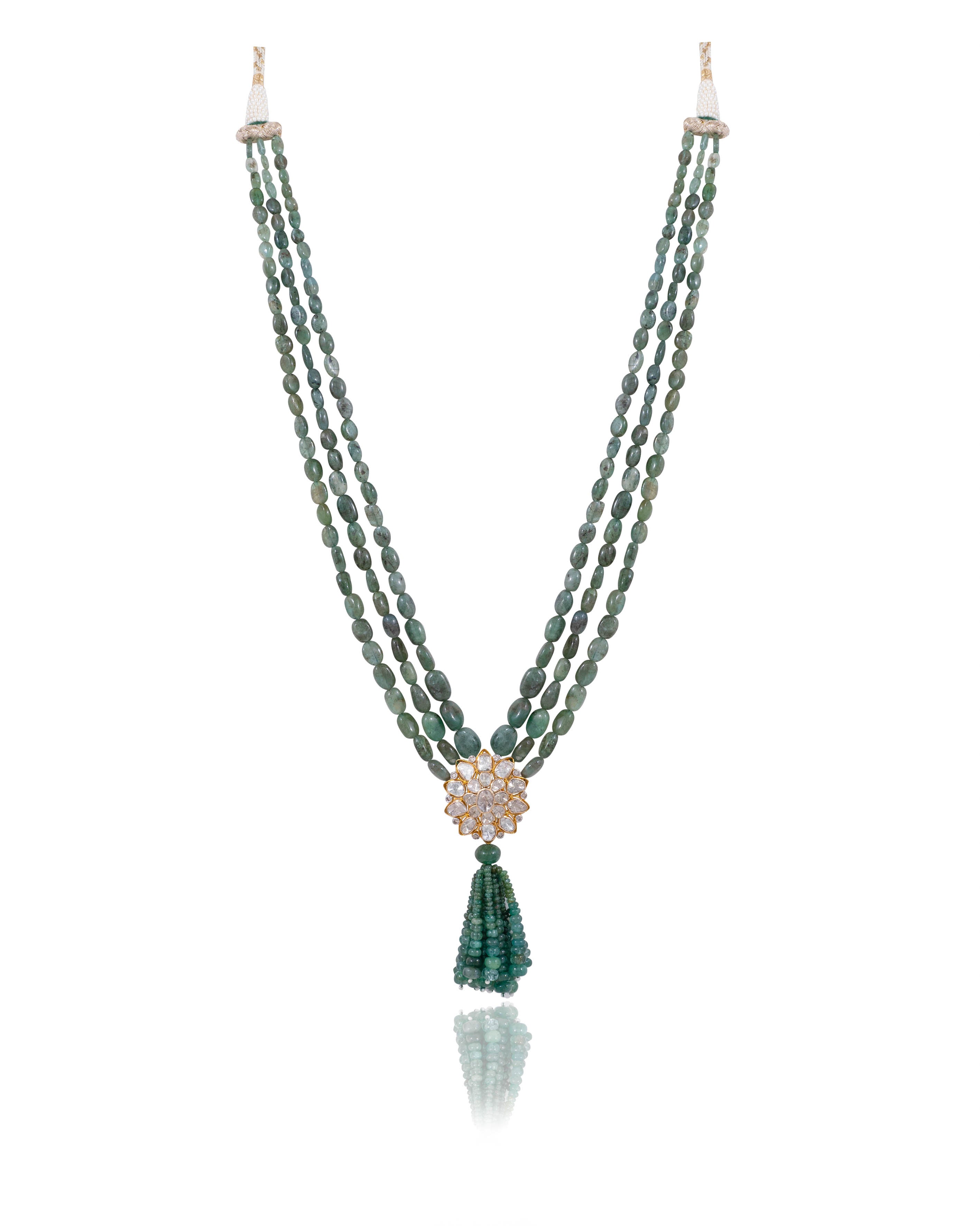 Catalina Polki And Diamond Bead Pendant