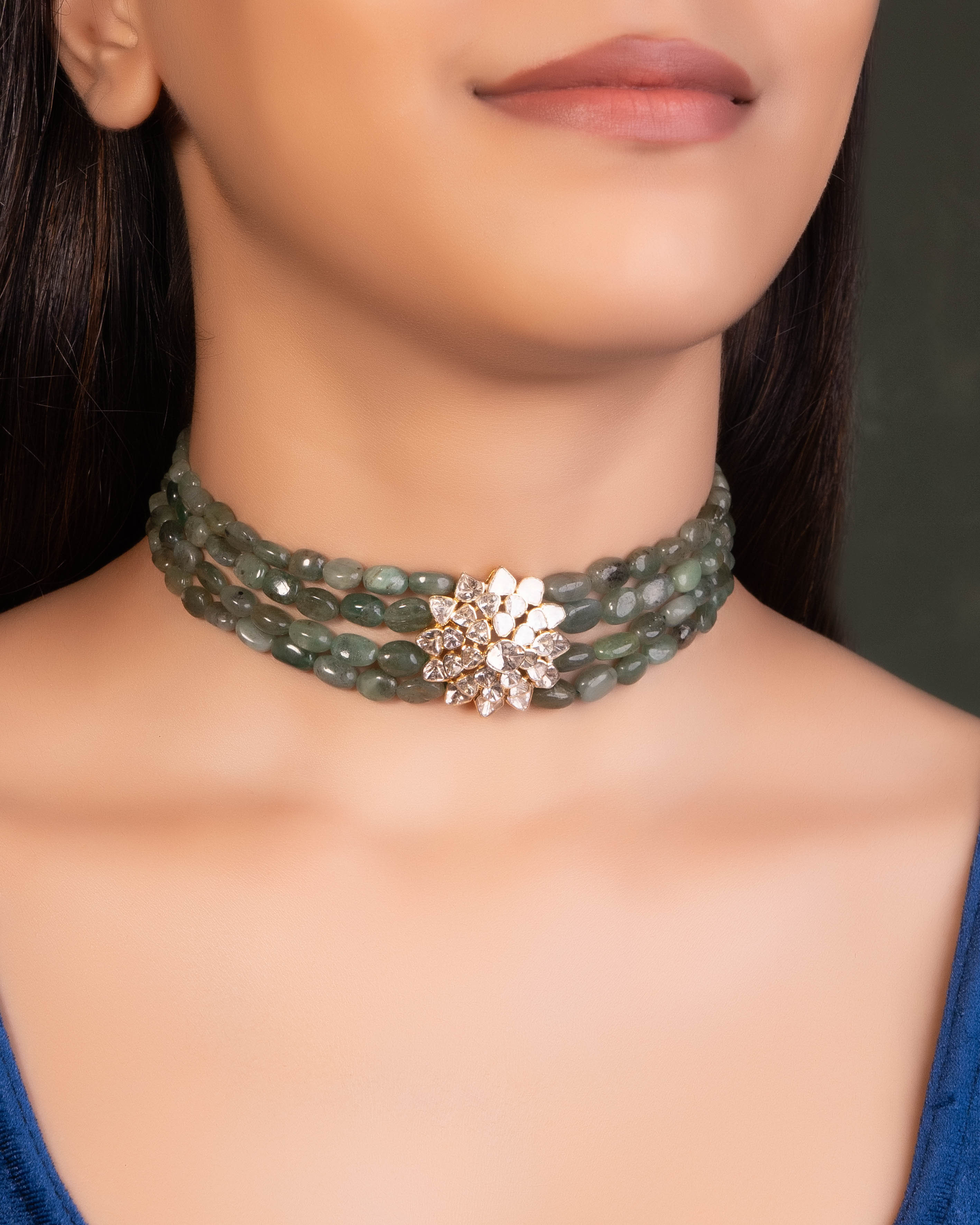 Zahida Polki Bead Choker