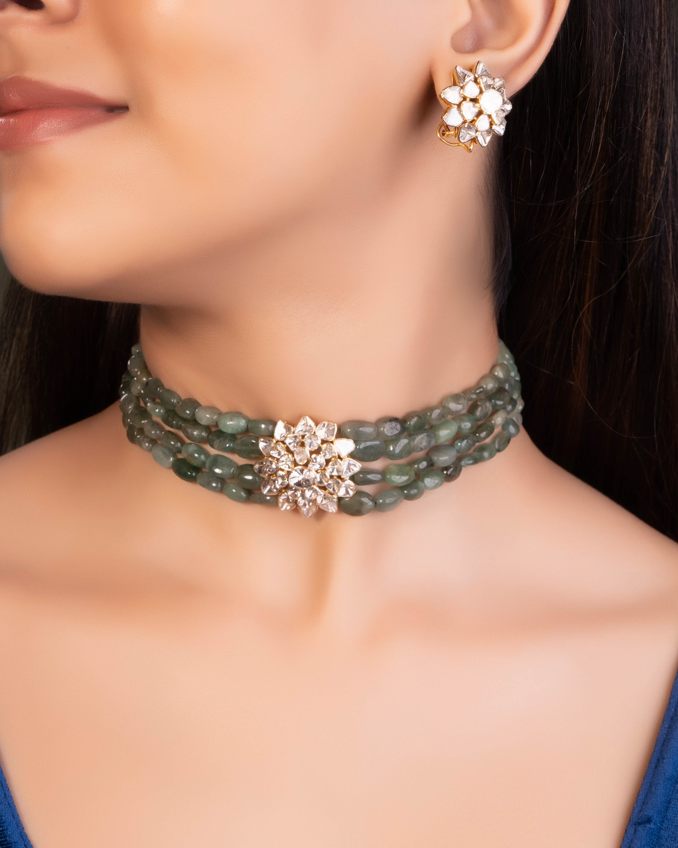 Zahida Polki Bead Choker