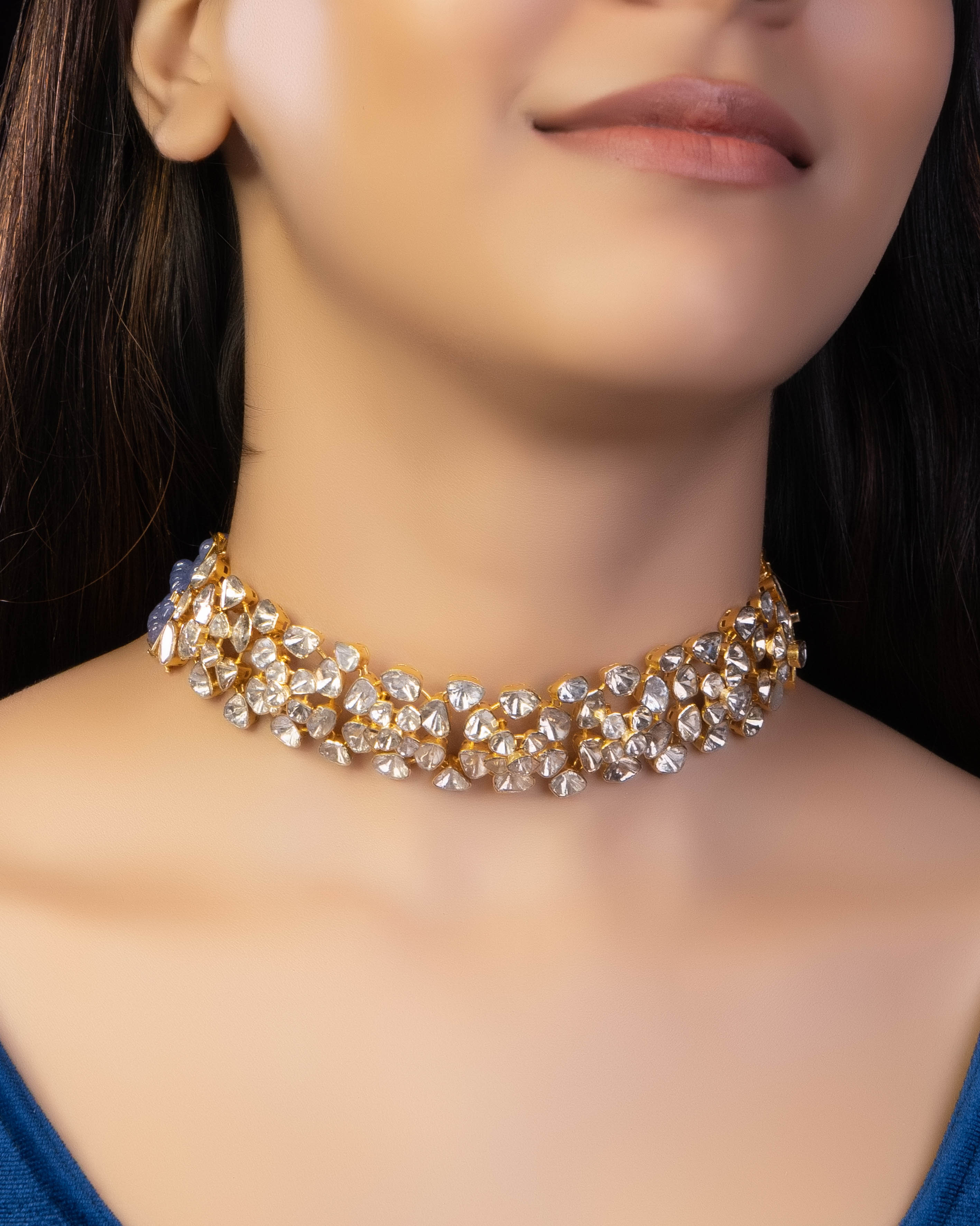 Tejal Choker And Samiksha Tops Polki Set