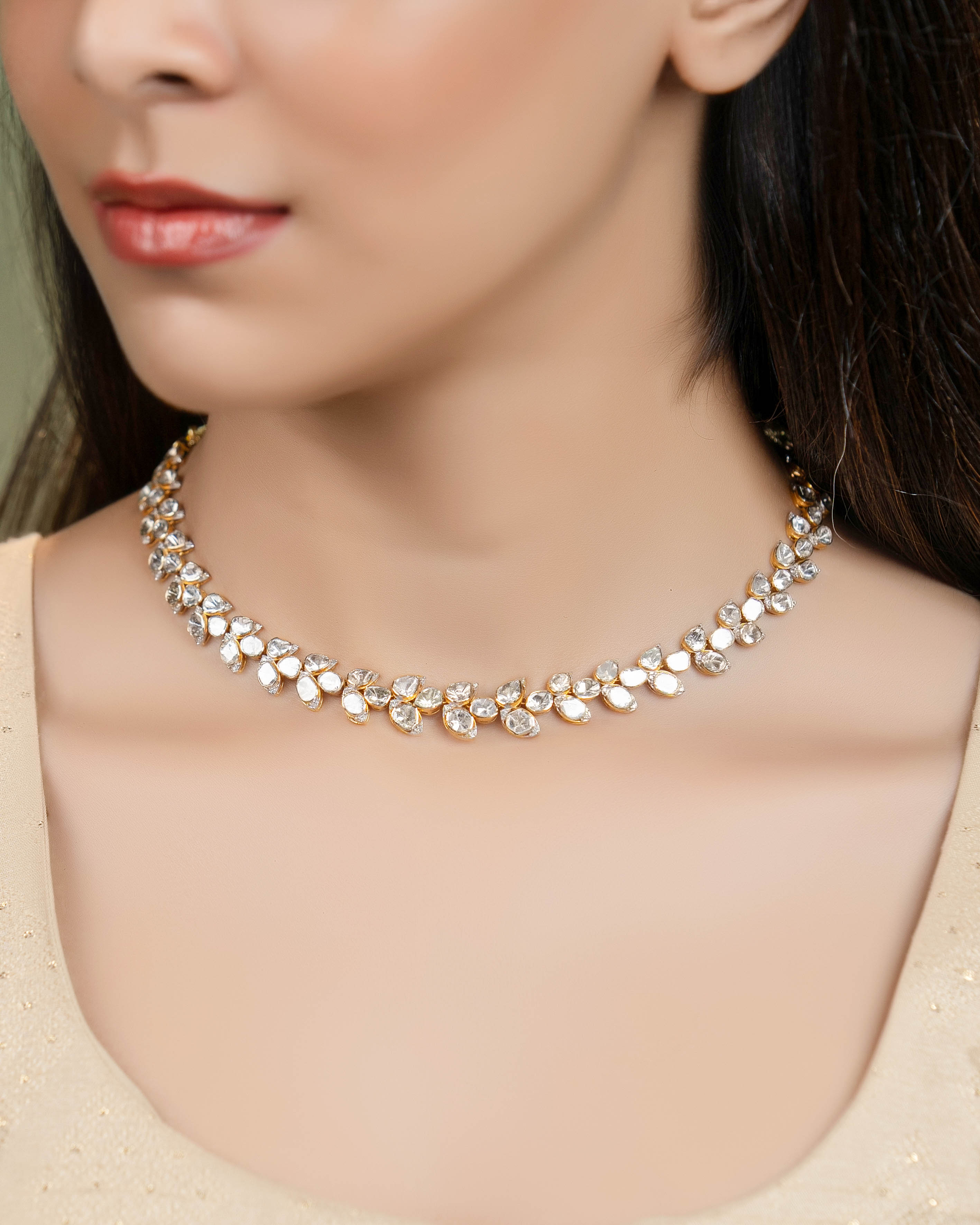 Gauri Polki And Diamond Necklace
