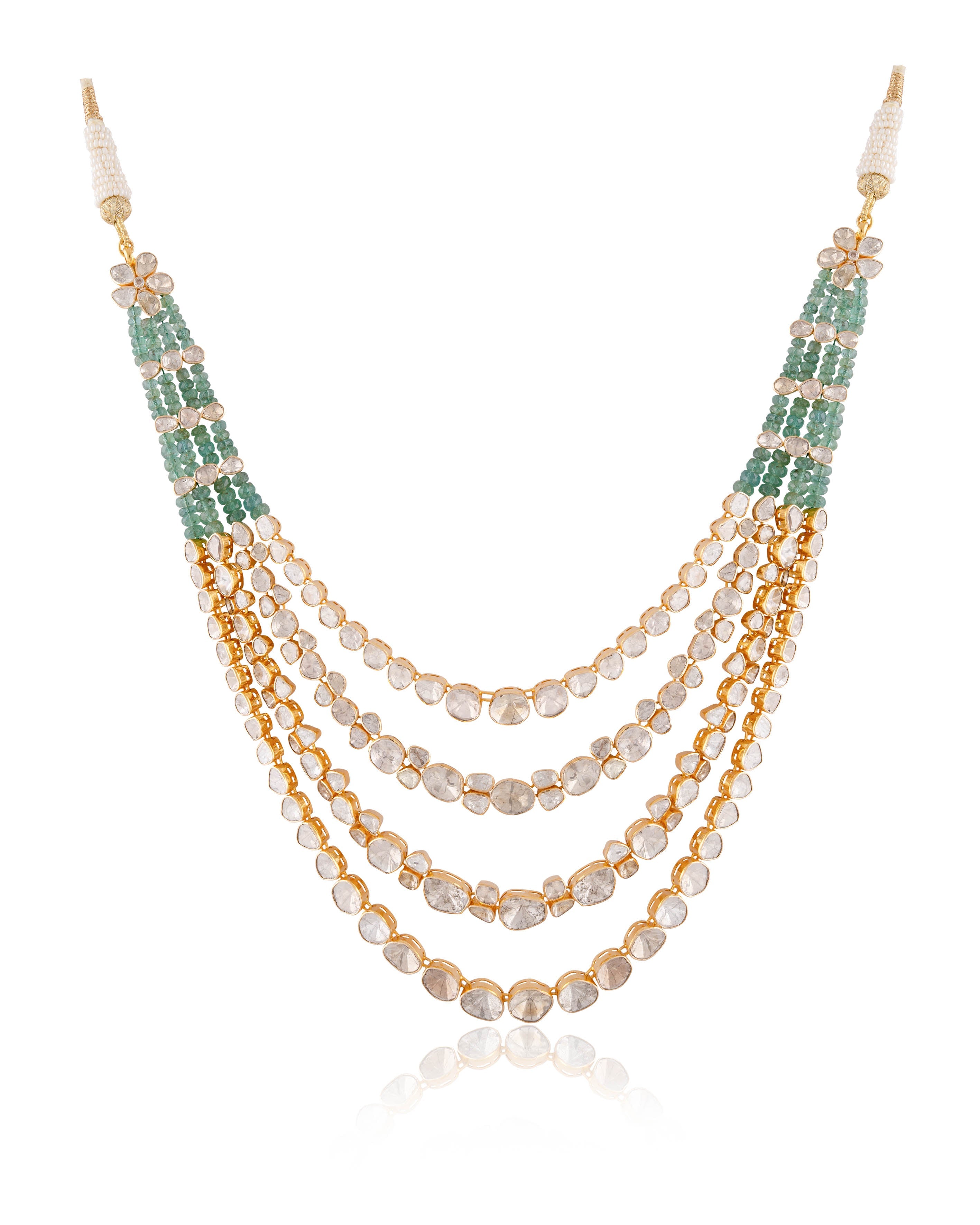 Radha Polki And Diamond Long Necklace