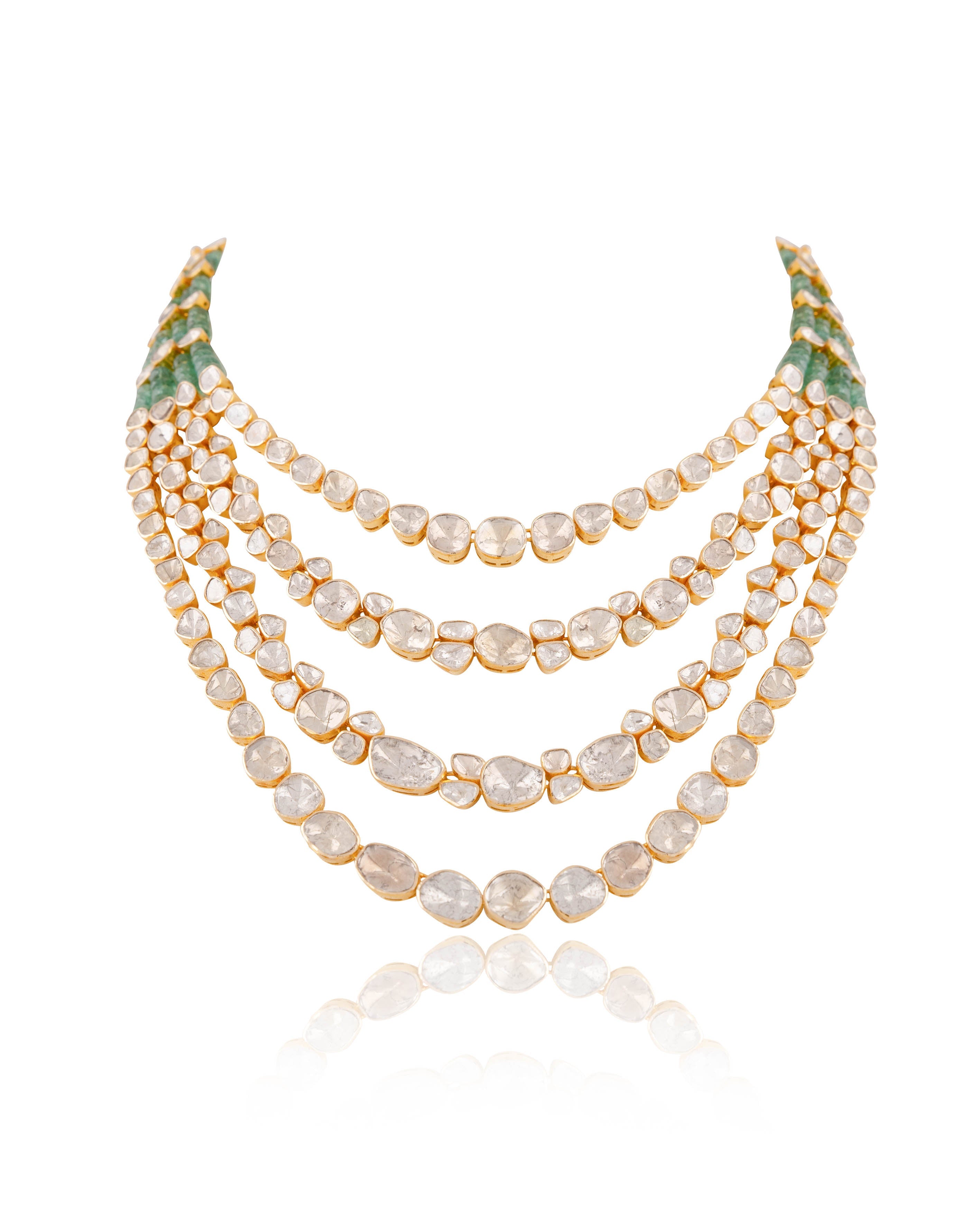 Radha Polki And Diamond Long Necklace