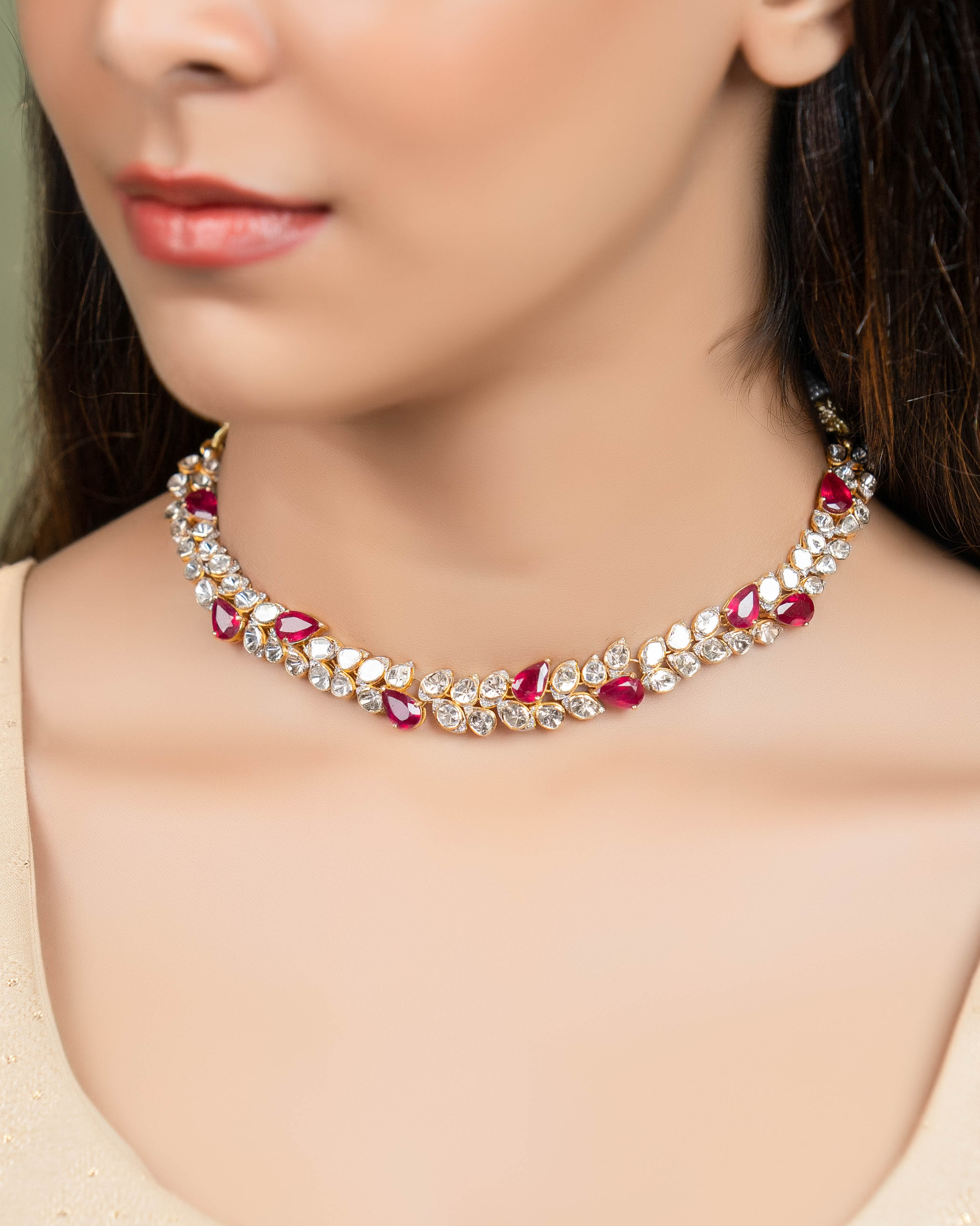 Saba Polki And Diamond Necklace