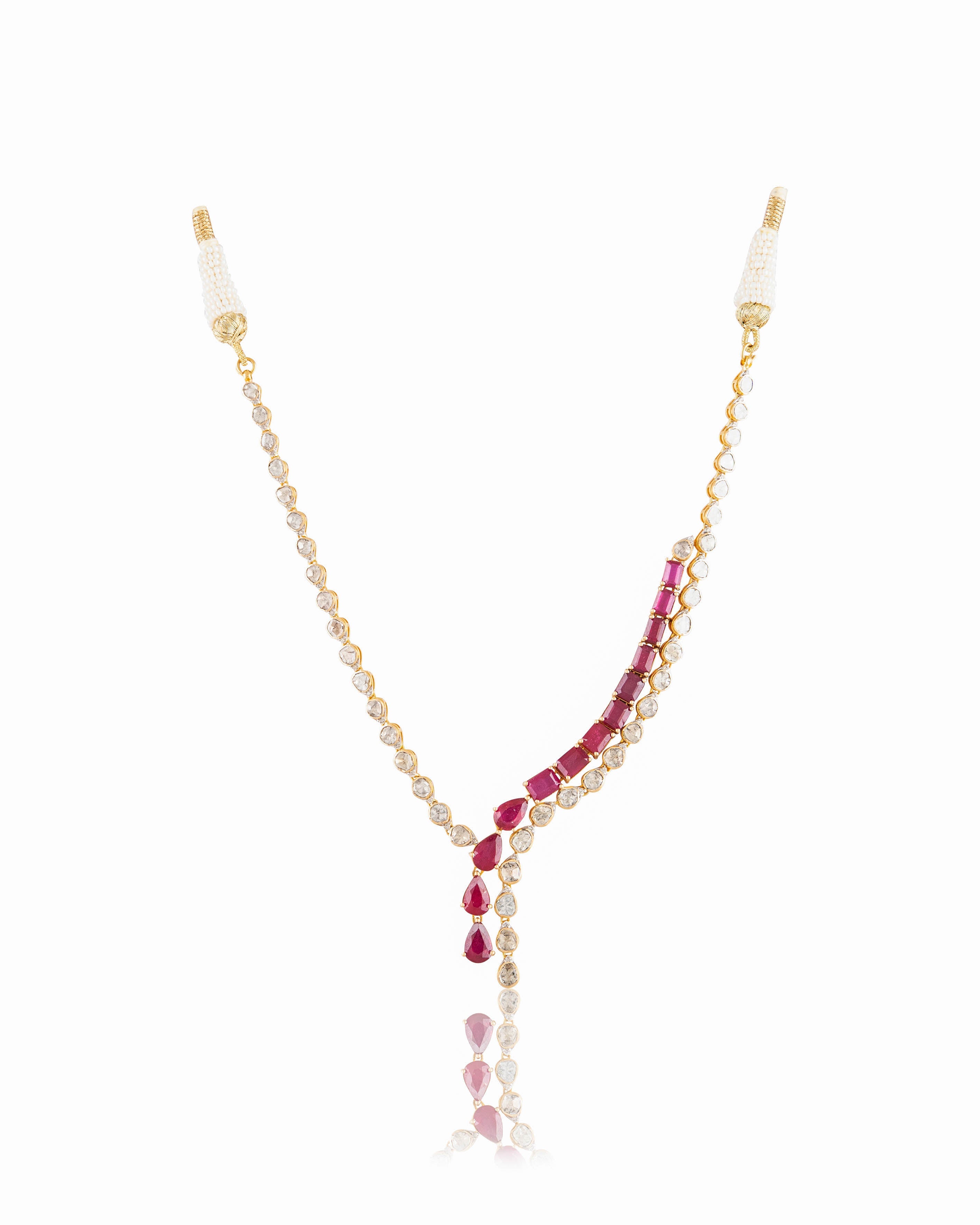 Aruna Polki And Diamond Necklace