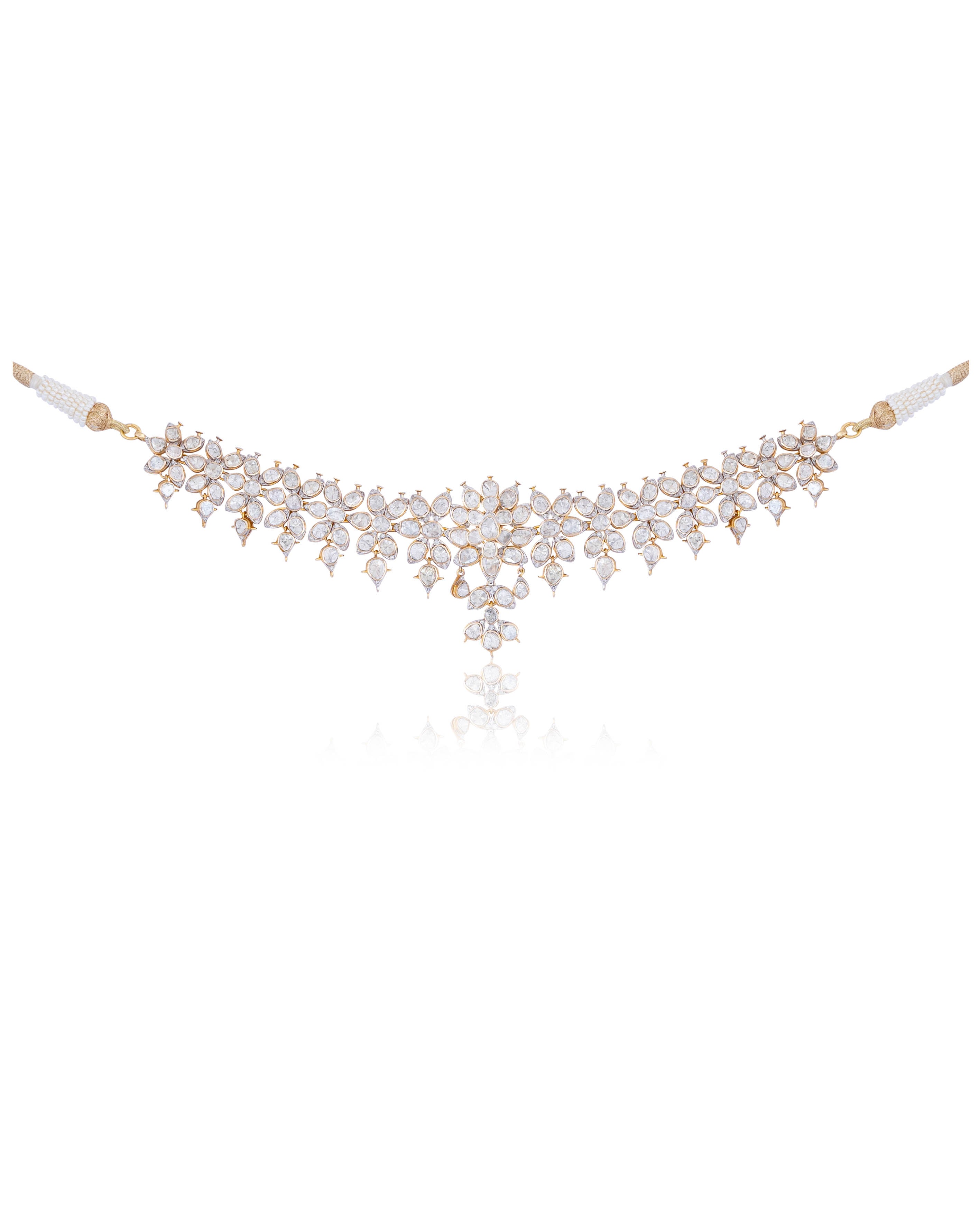 Zavera Polki And Diamond Necklace