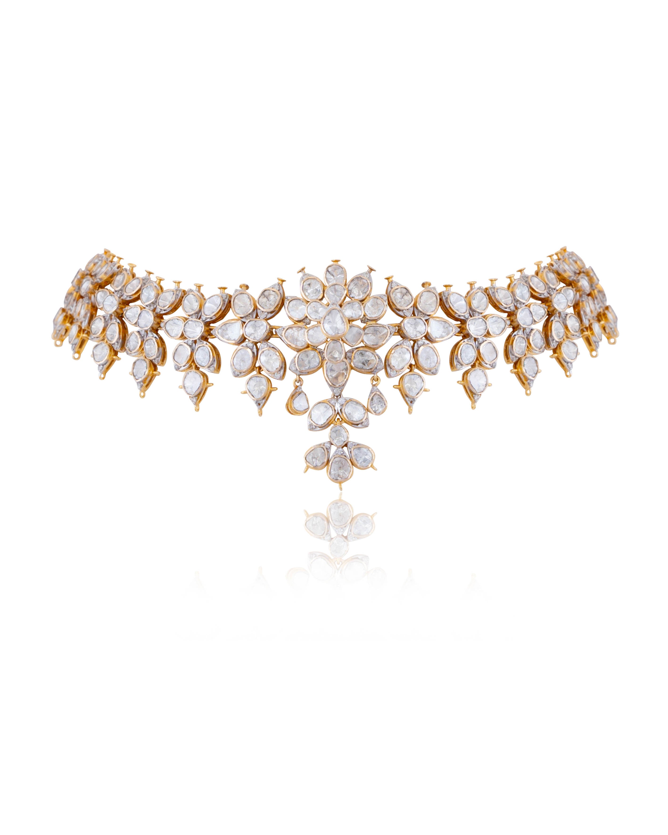 Zavera Polki And Diamond Necklace