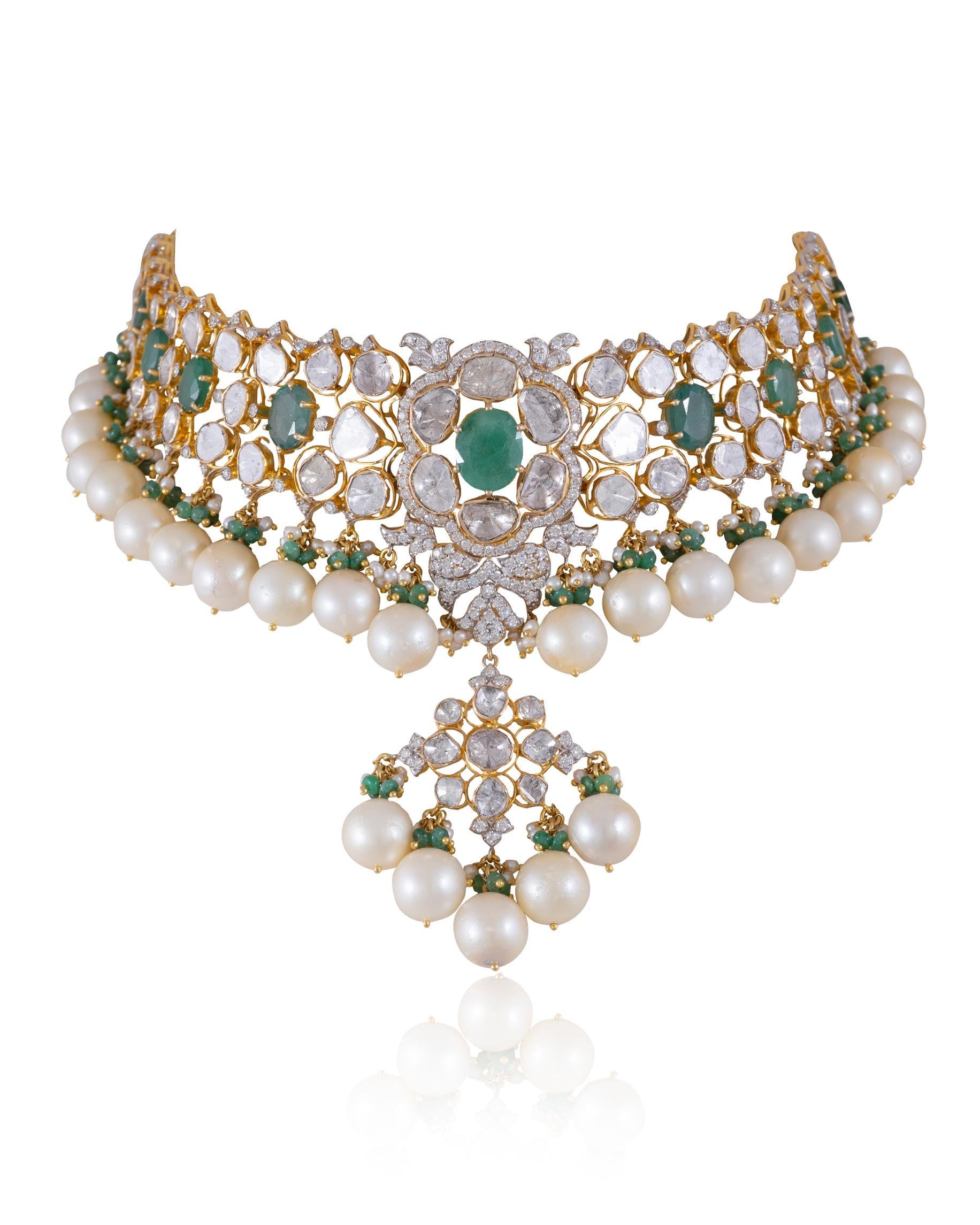 Sikha Polki And Diamond Necklace