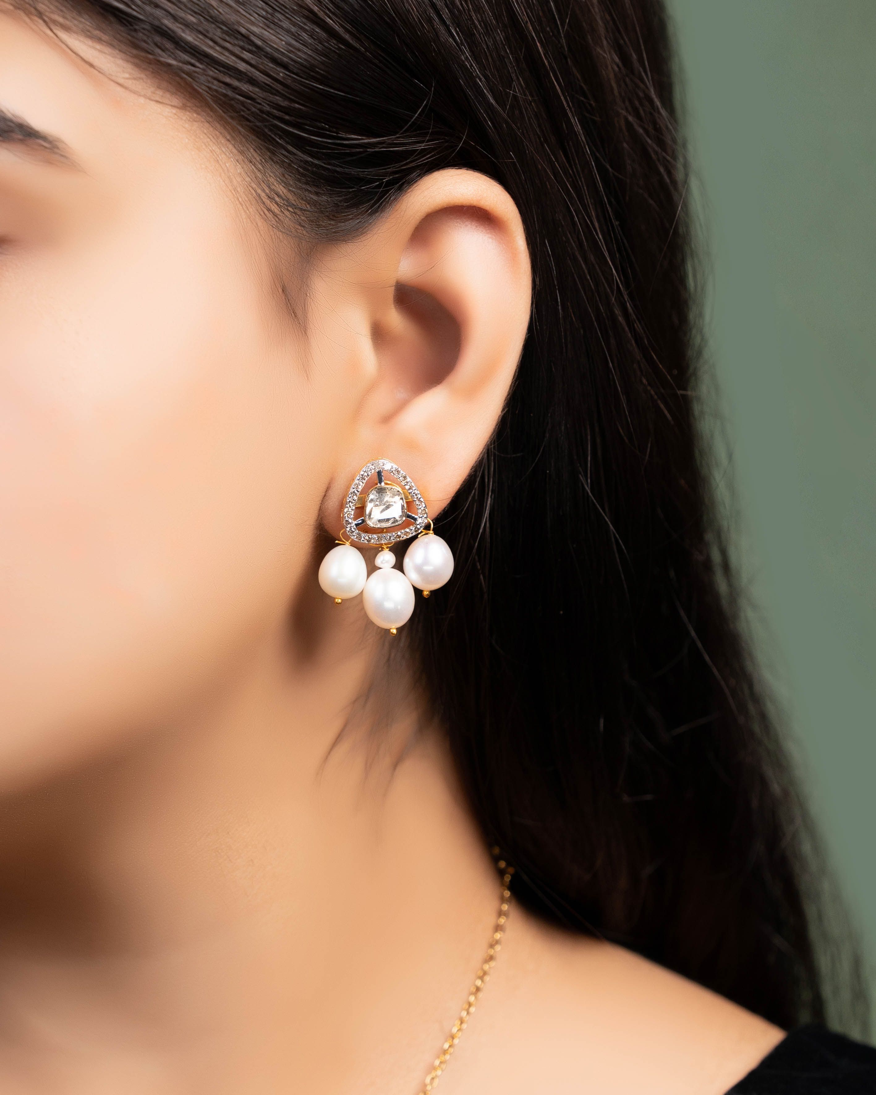 Kelly Pendant And Eqra Tops Polki And Diamond Set