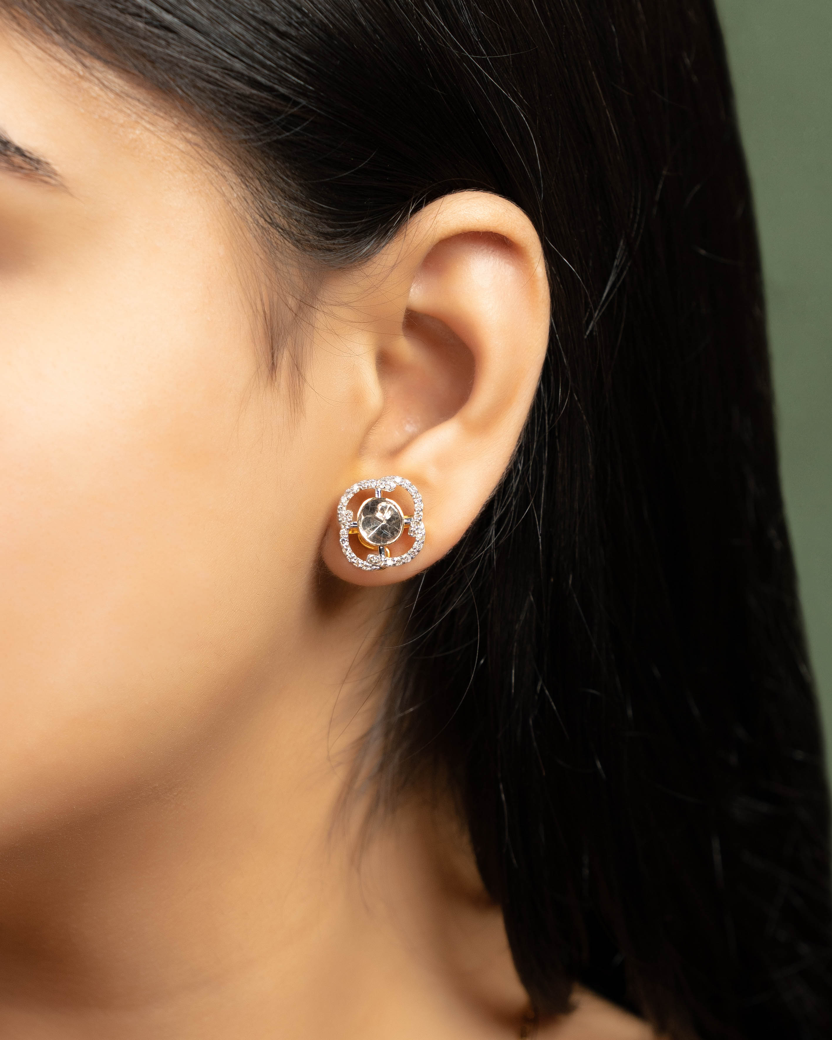 Arifa Pendant And Aarya Tops Polki And Diamond Set