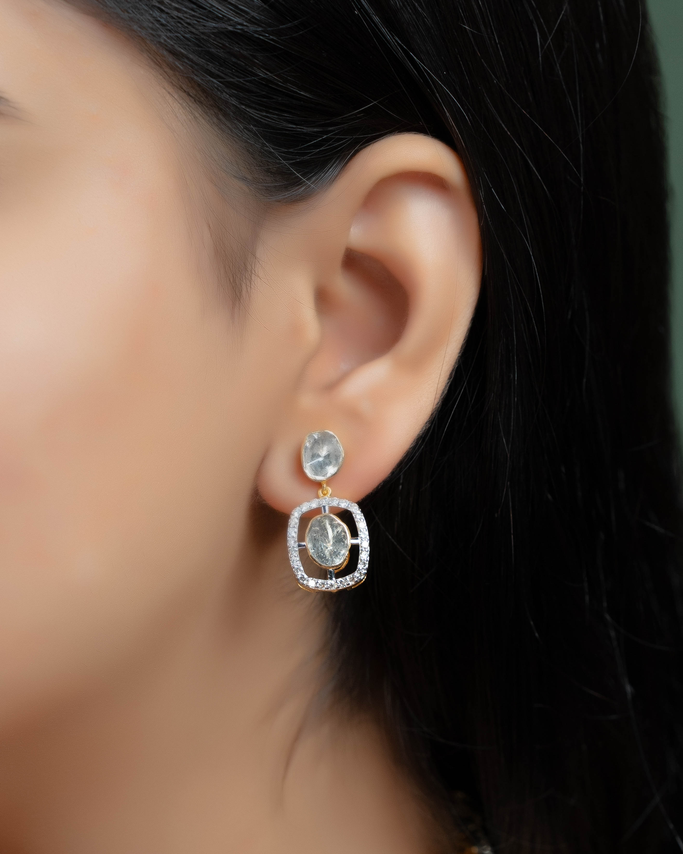 Ishita Choker And Divya Long Earrings Polki And Diamond Set