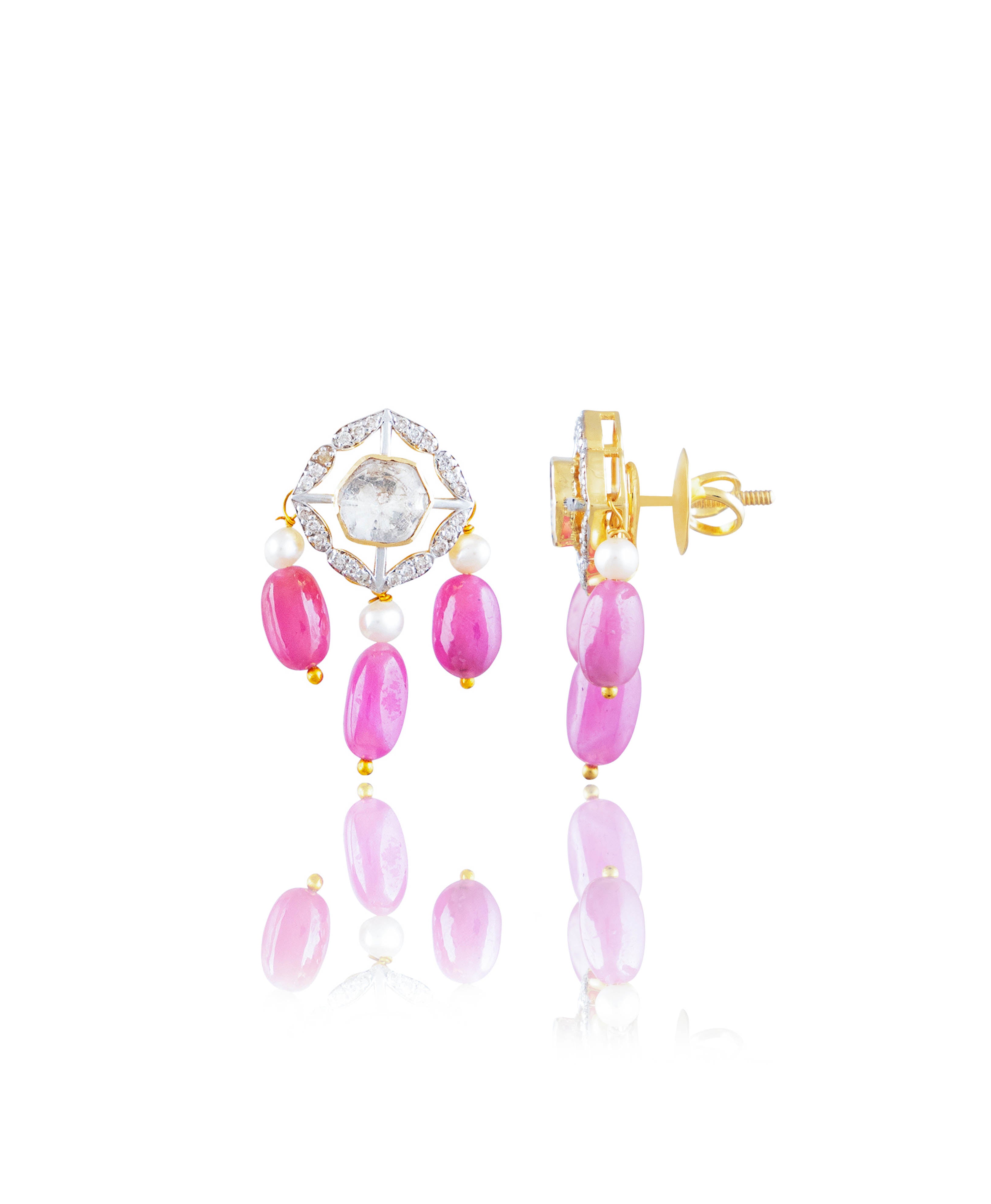 Preksha Polki And Diamond Tops