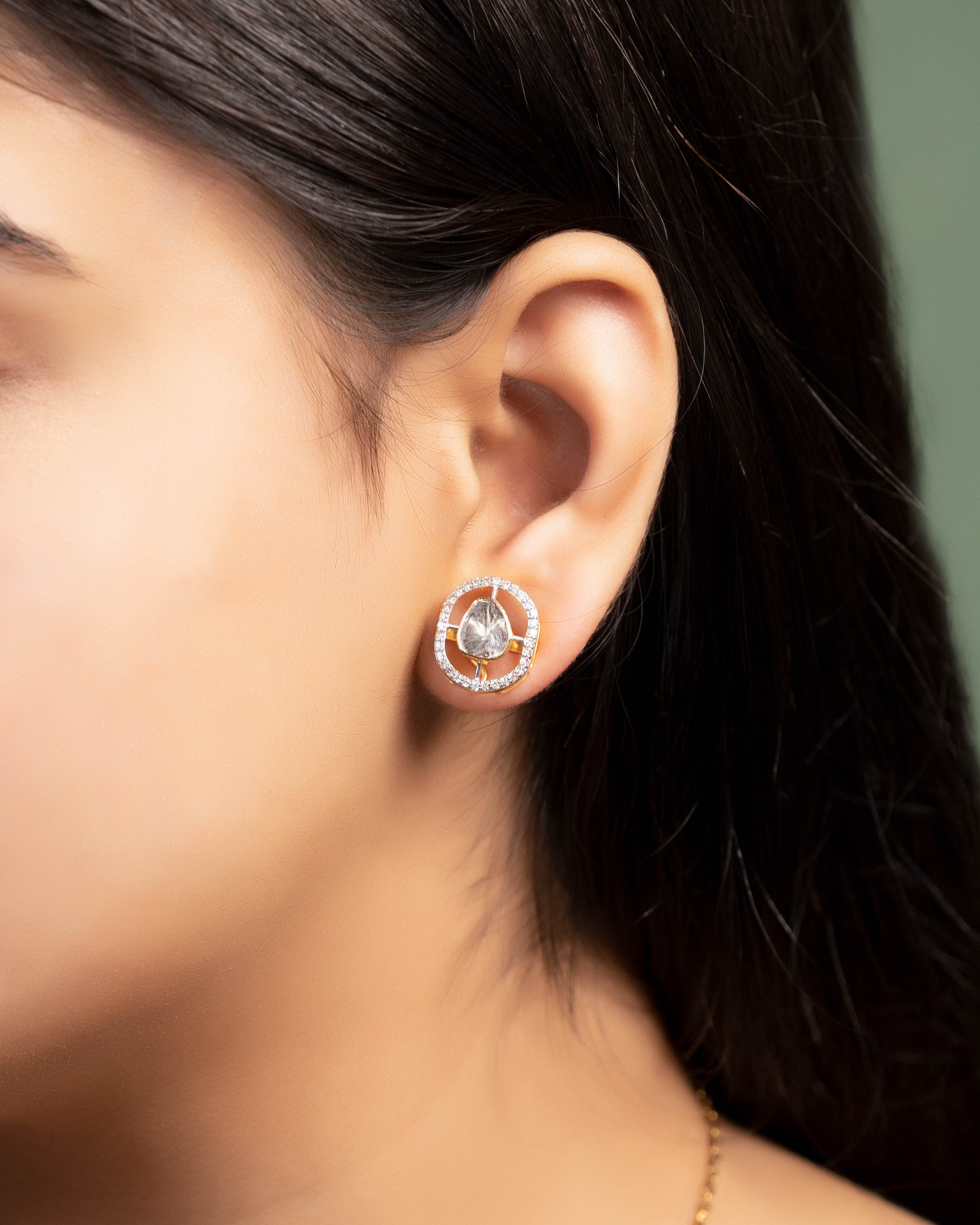 Medhya Pendant And Zohra Tops Polki And Diamond Set