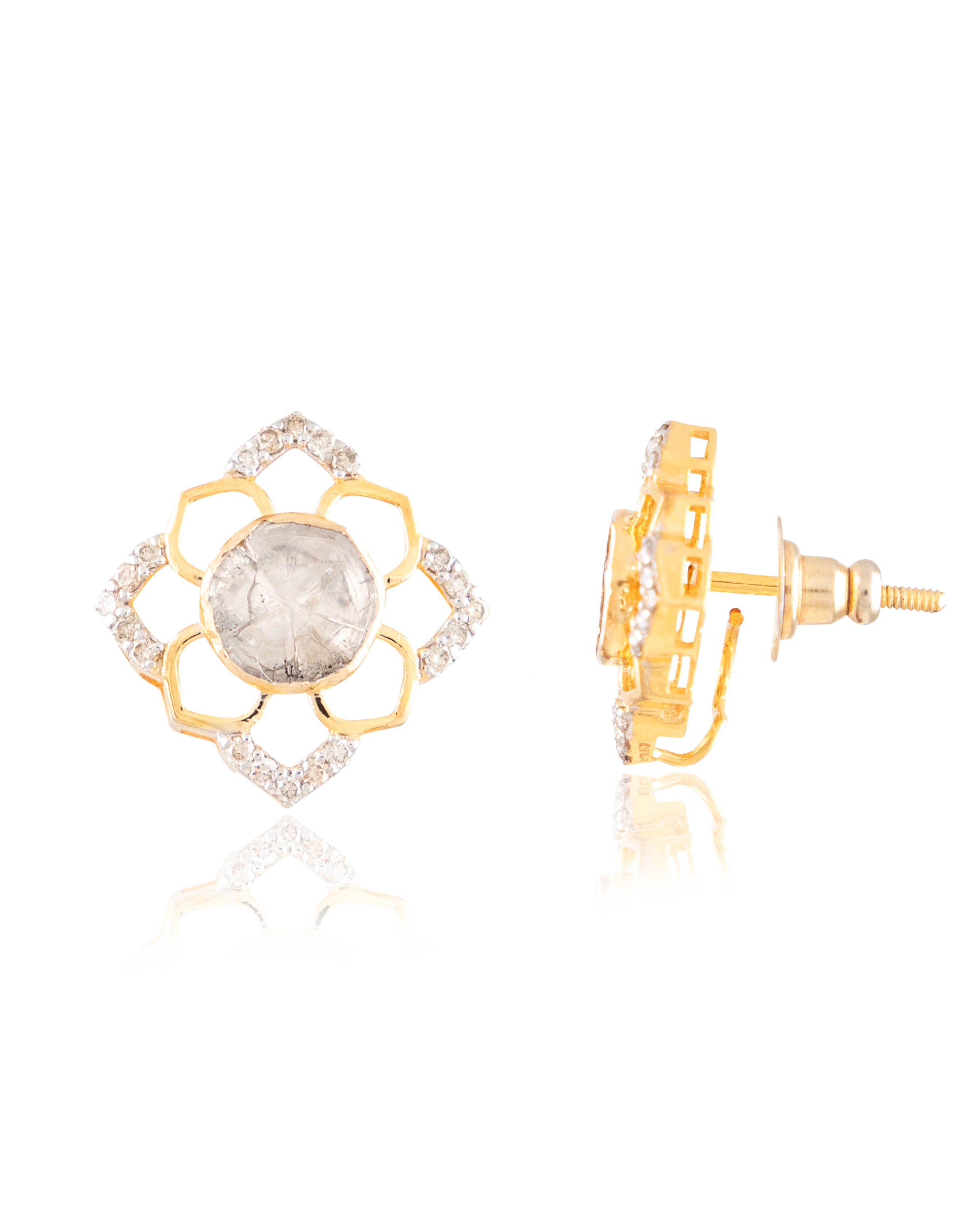 Nargis Polki And Diamond Tops