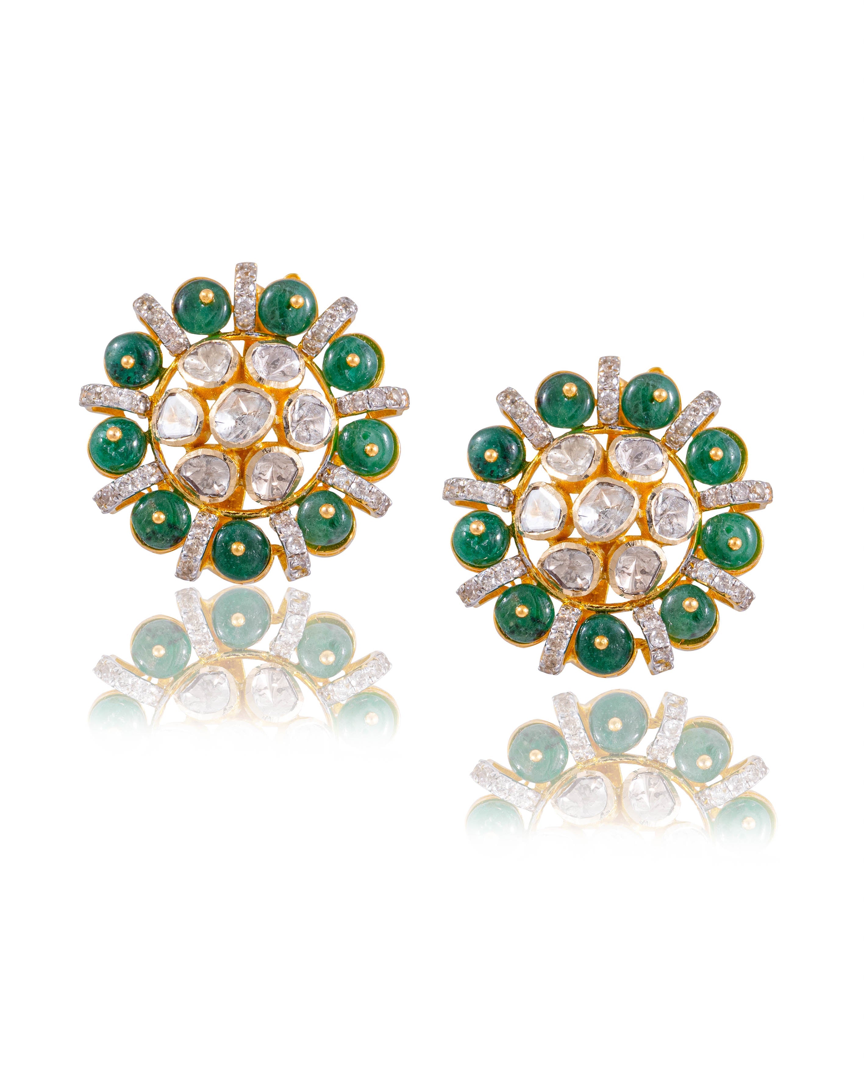 NO ORDERS - Ameena Bead Choker And Malani Tops Polki And Diamond Set