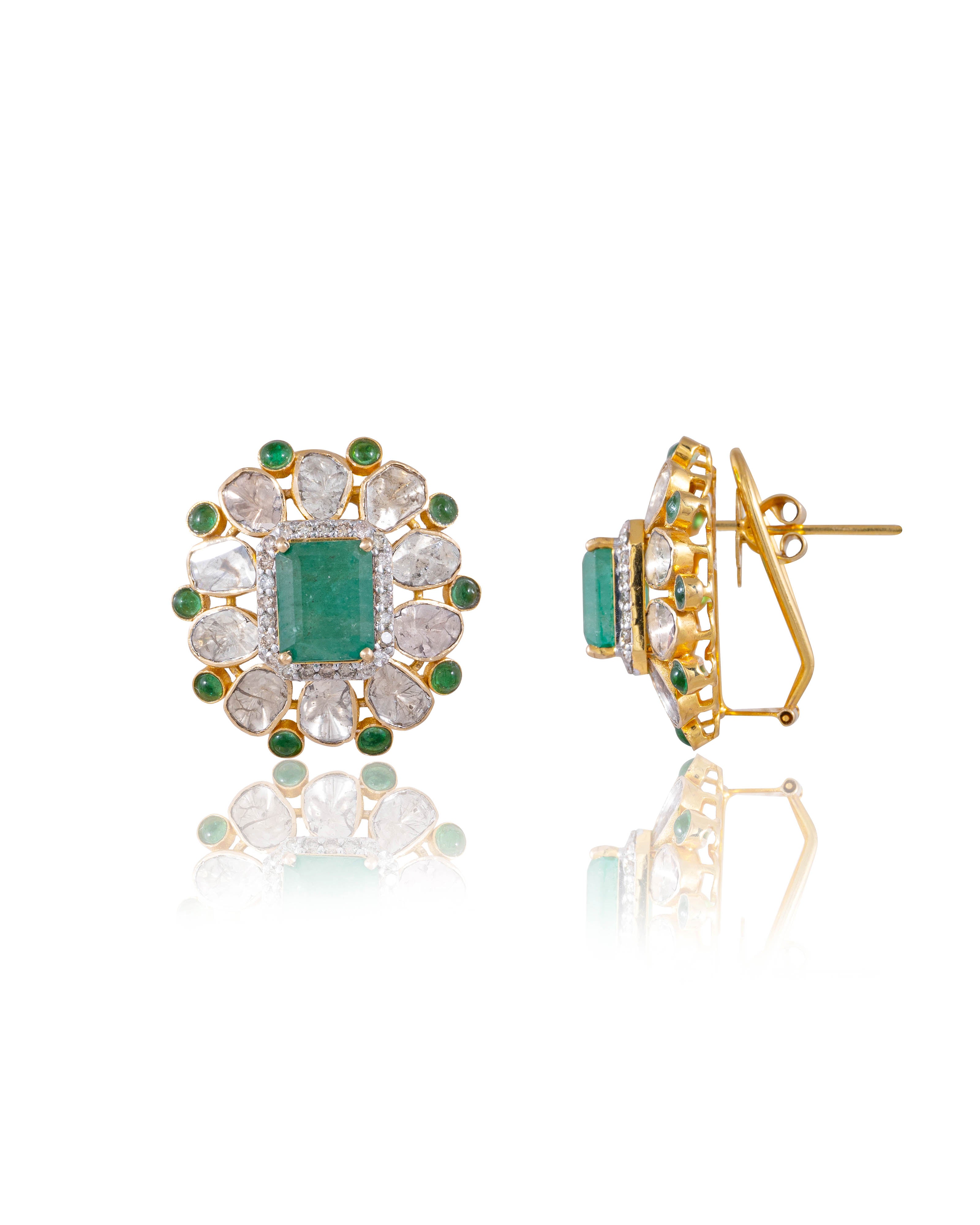 Rutva Polki And Diamond Tops