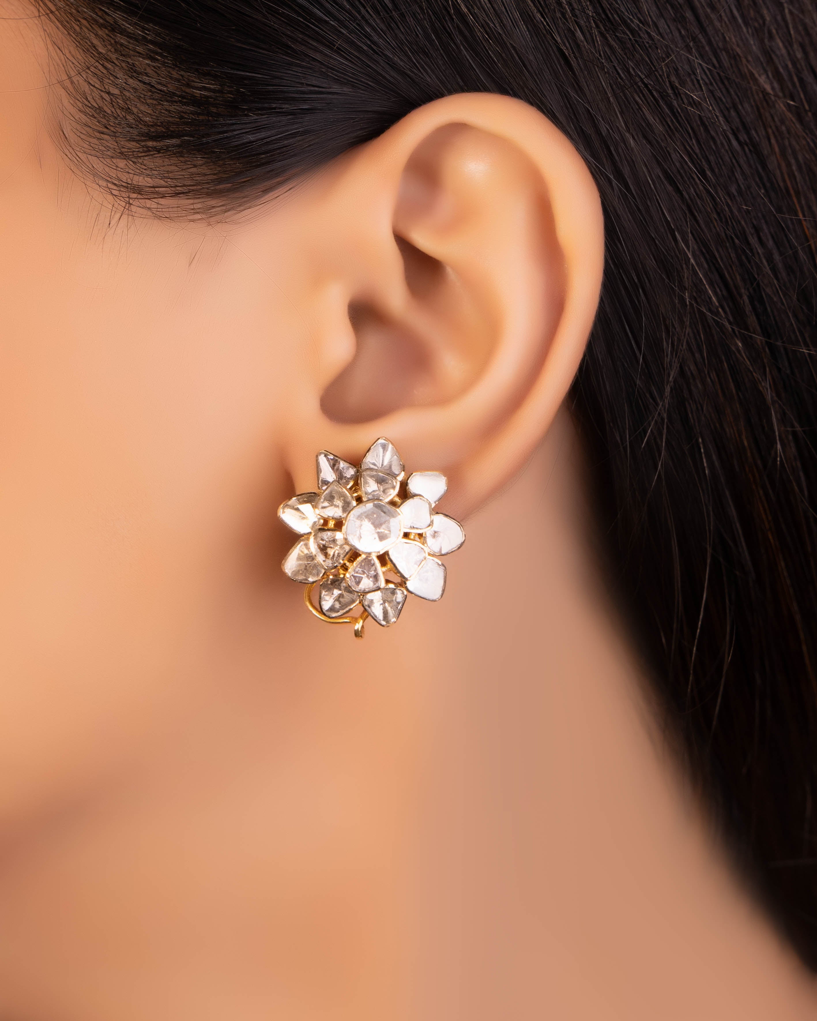 Zahida Bead Choker And Adhika Tops Polki Set