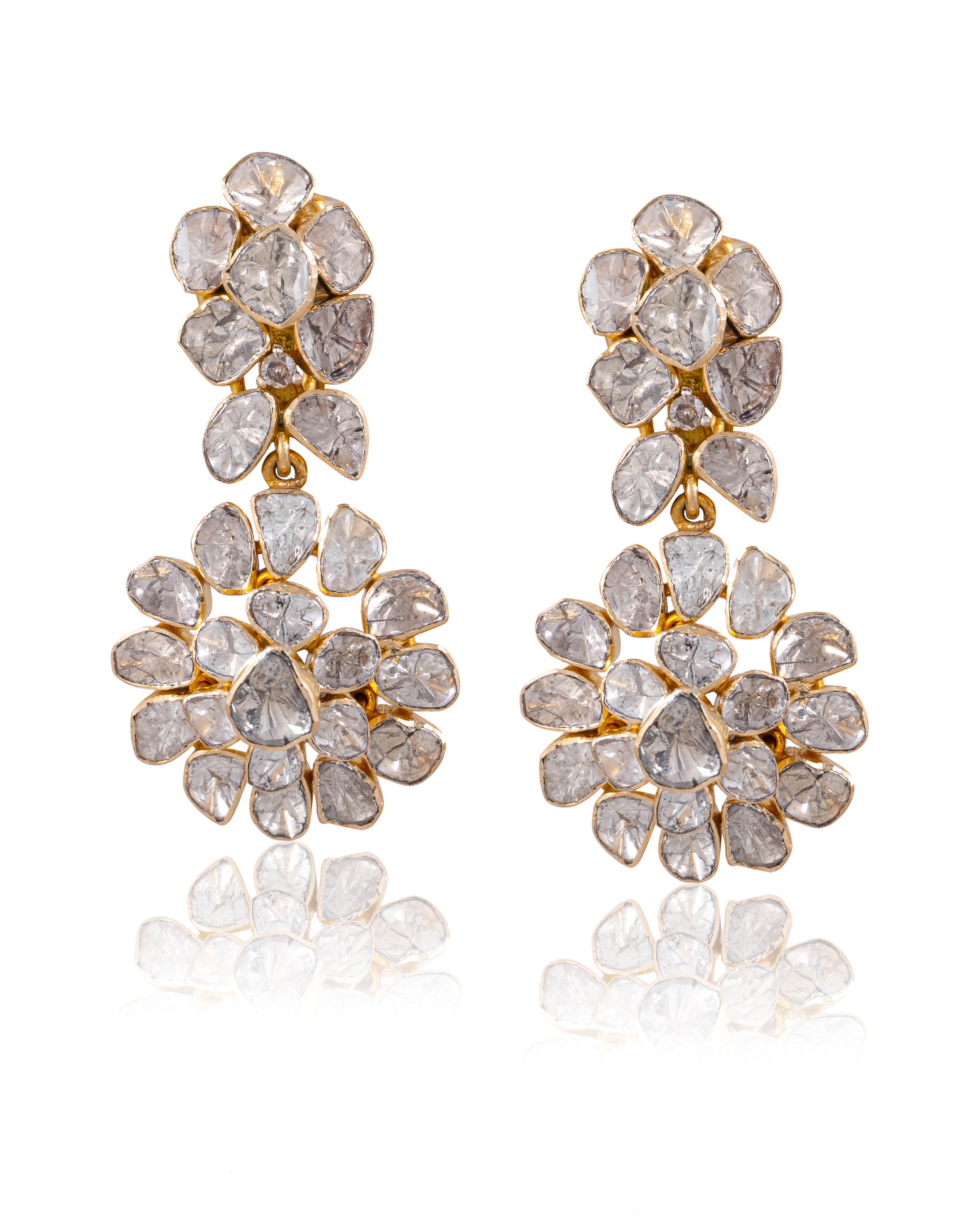 Panvika Polki And Diamond Long Earrings