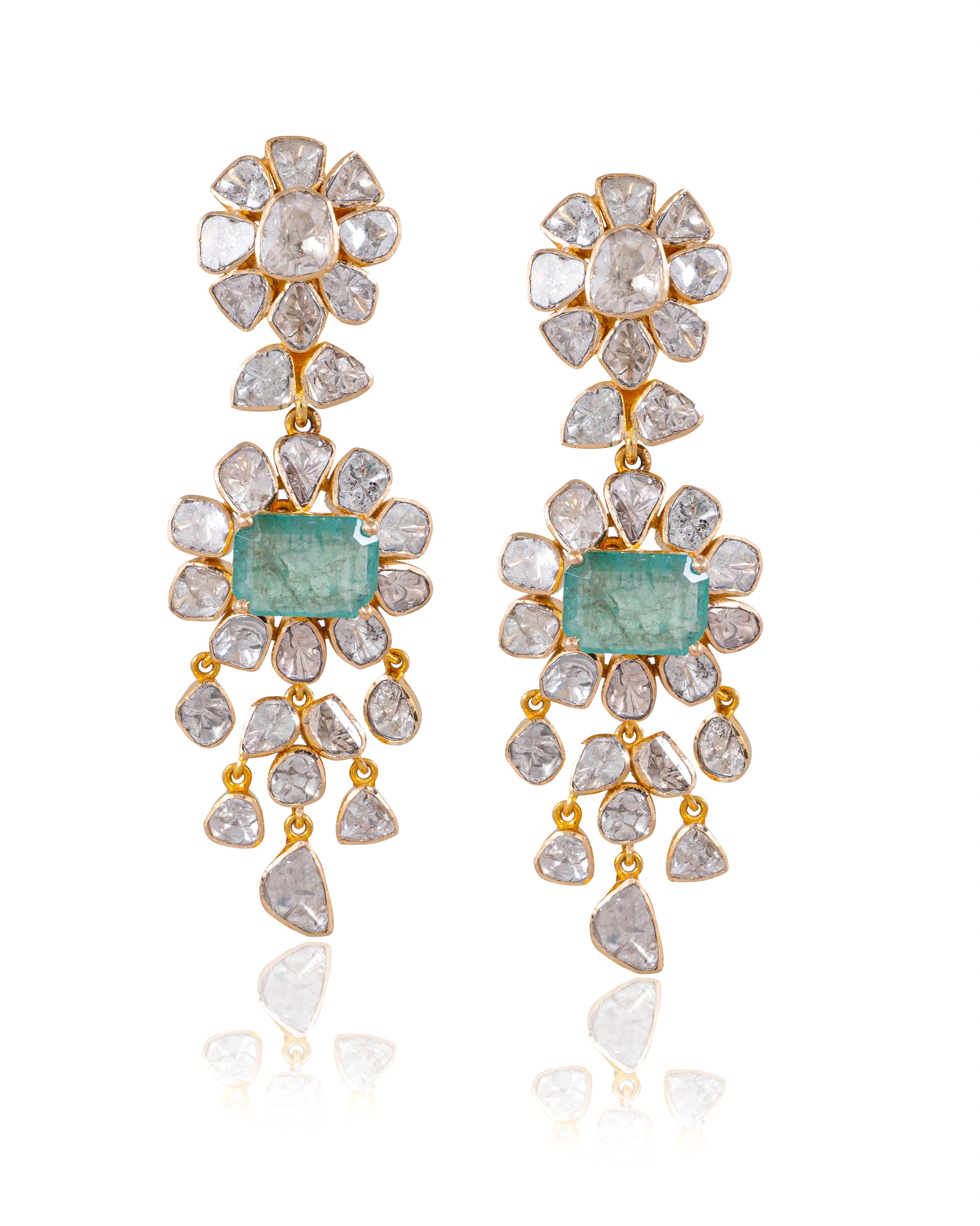 Muskaan Necklace And Zaveriya Long Earrings Polki Set