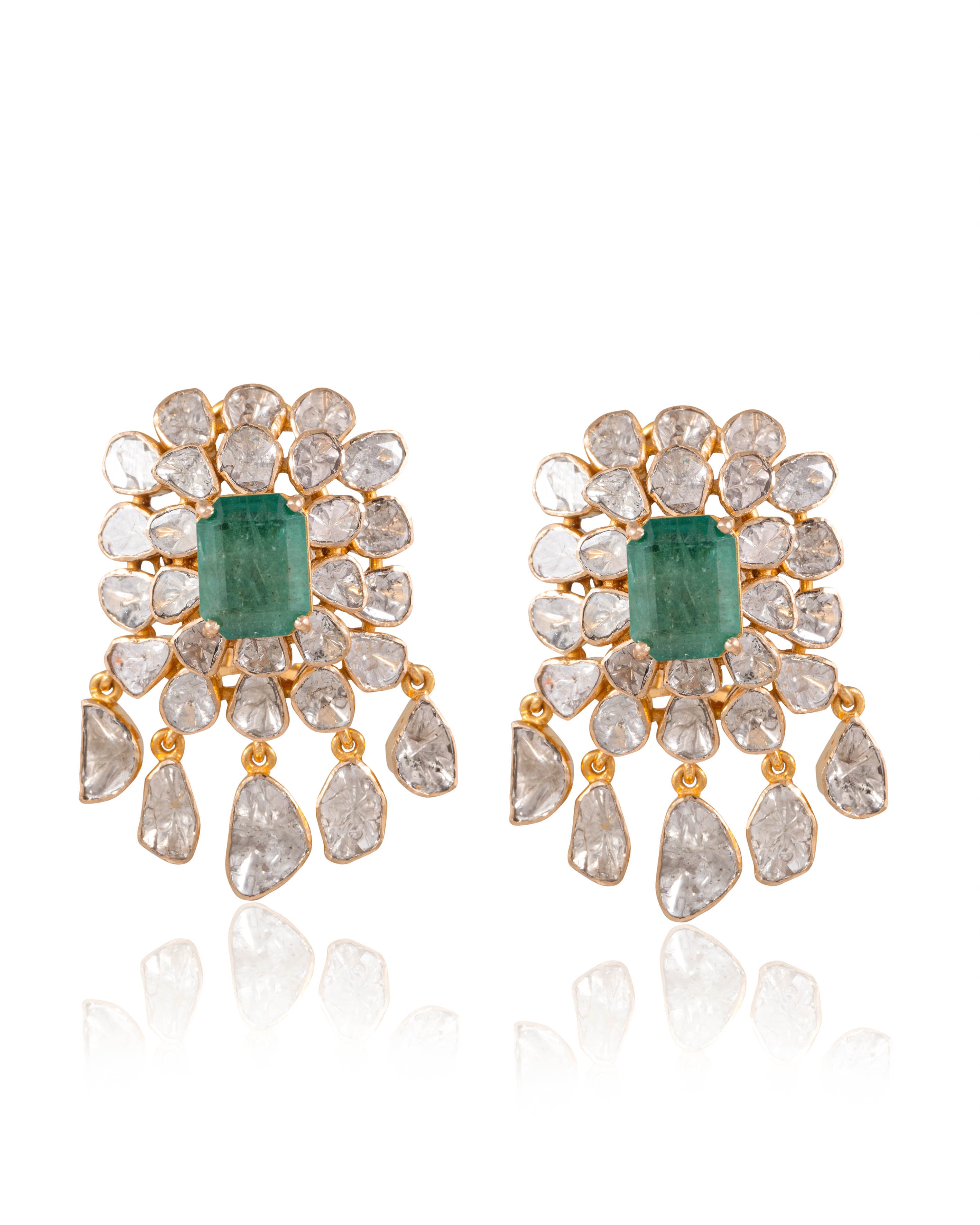 Kyra Polki Long Earrings