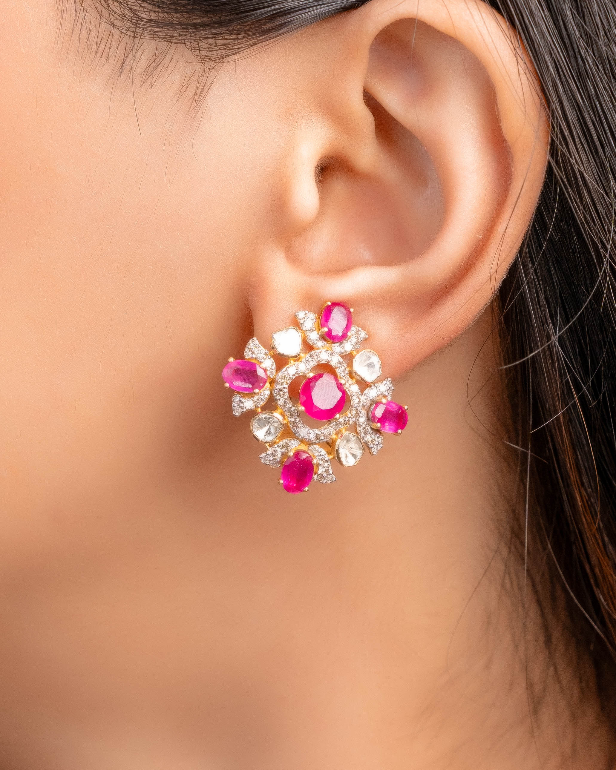 Hazel Polki And Diamond Tops