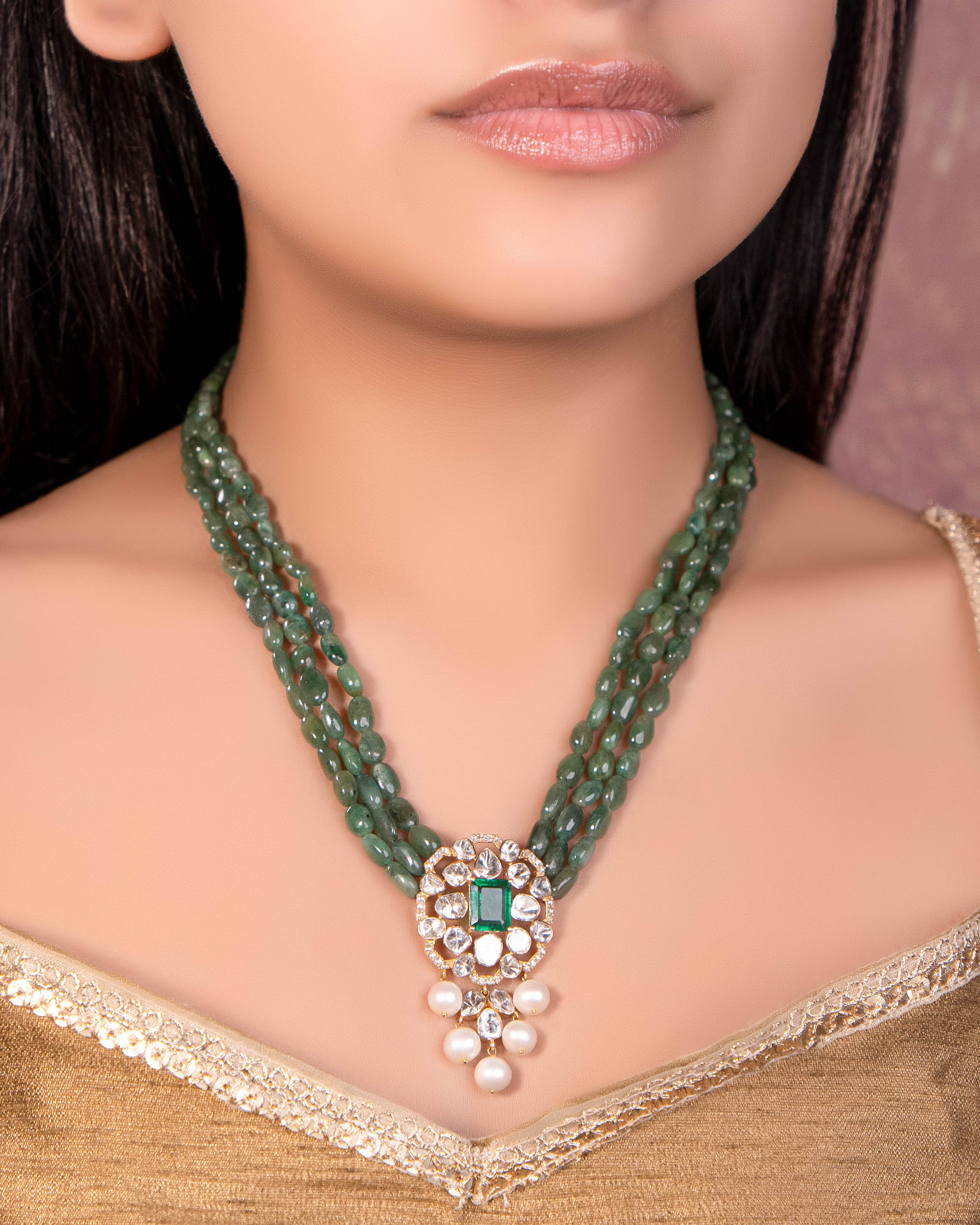 Mira Polki Bead Pendants