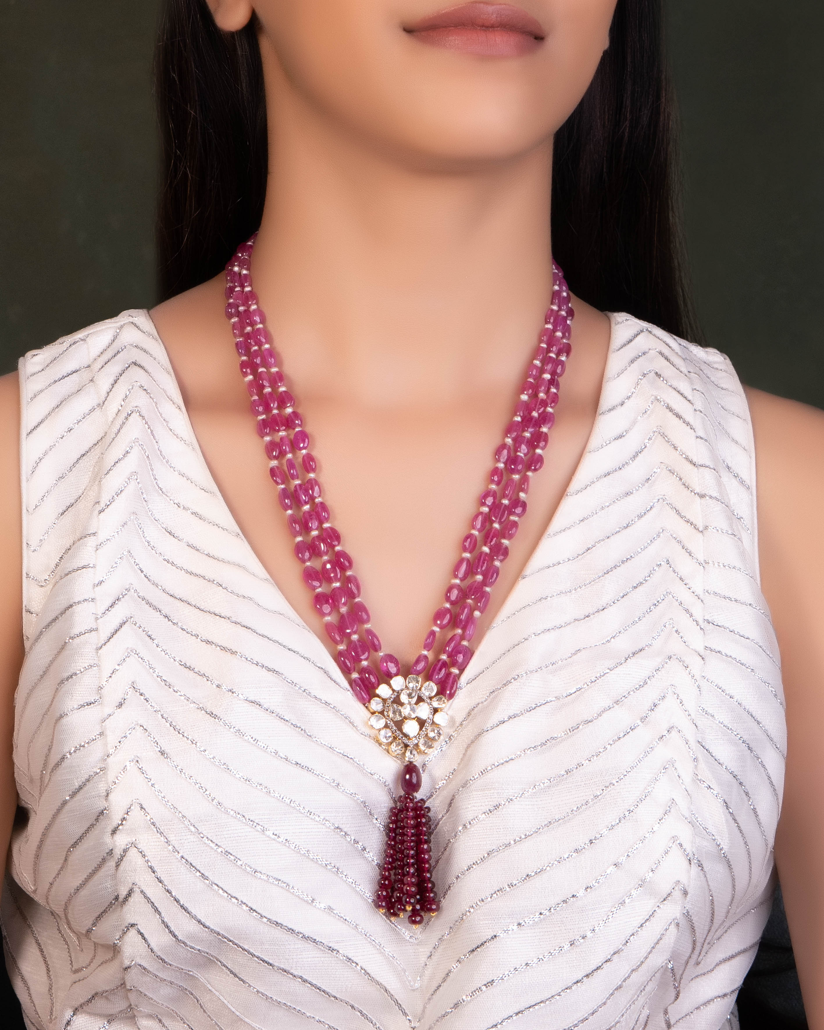 Vividha Polki Bead Pendant