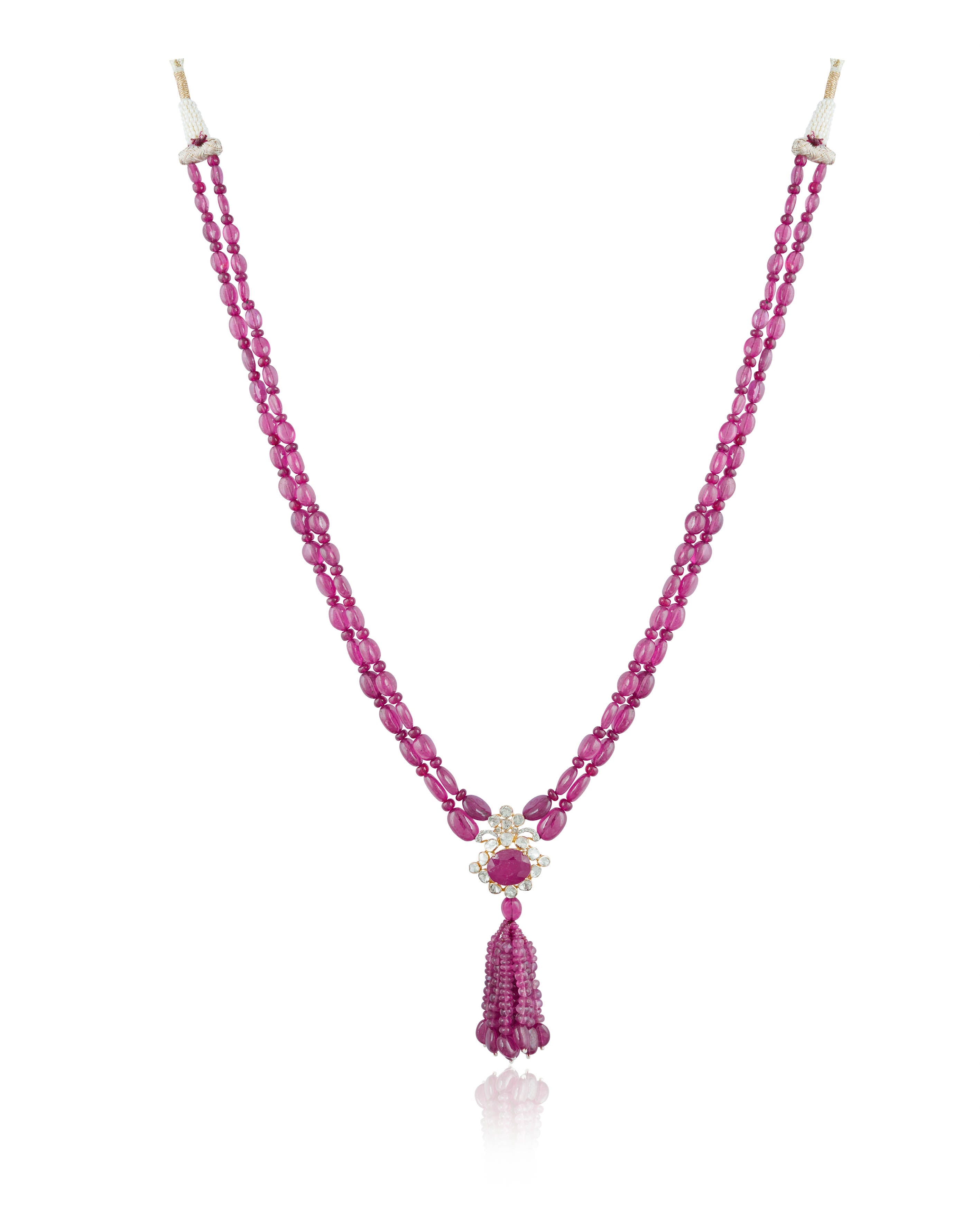 Shalu Polki And Diamond Bead Pendant