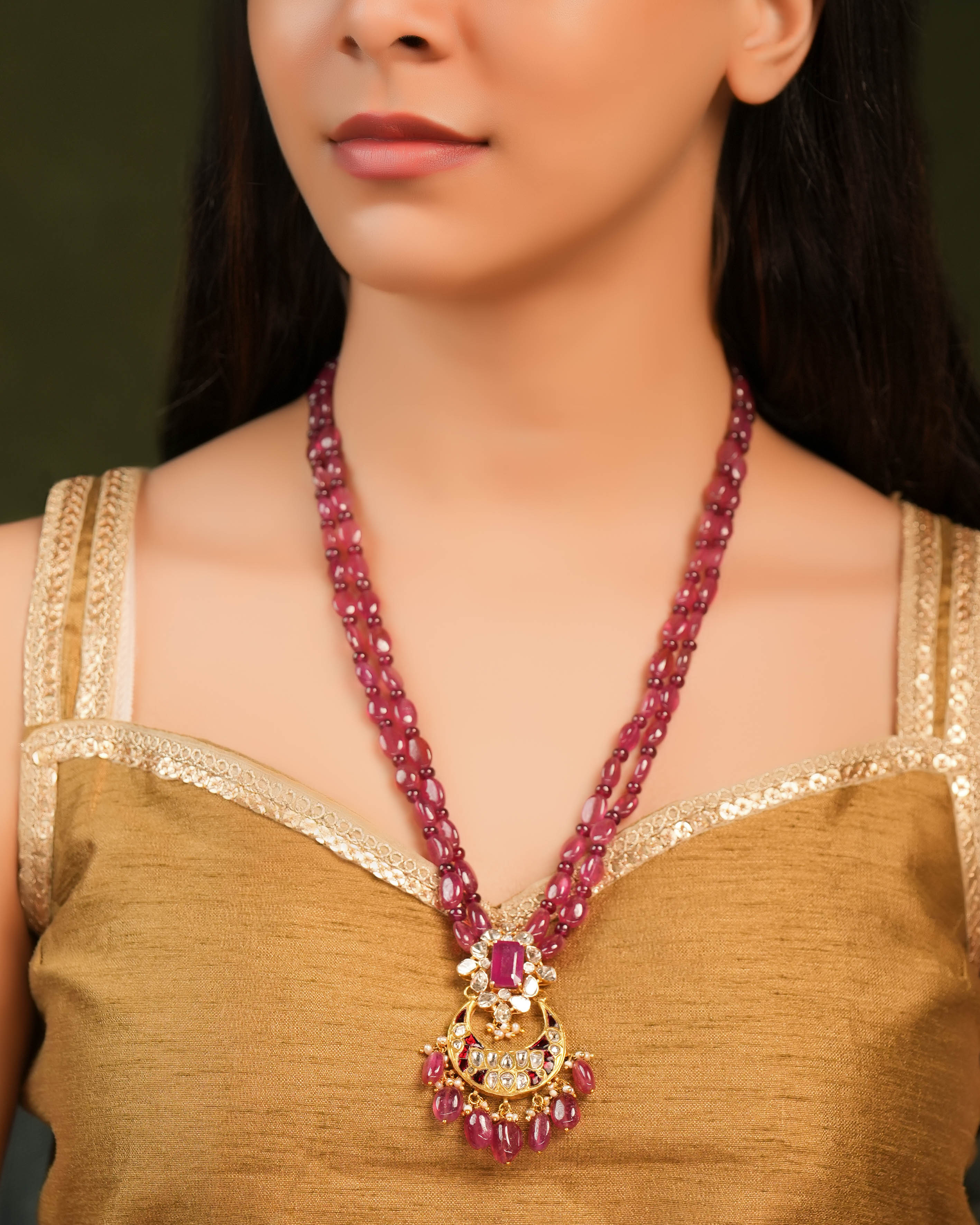 Somna Polki Bead Pendant