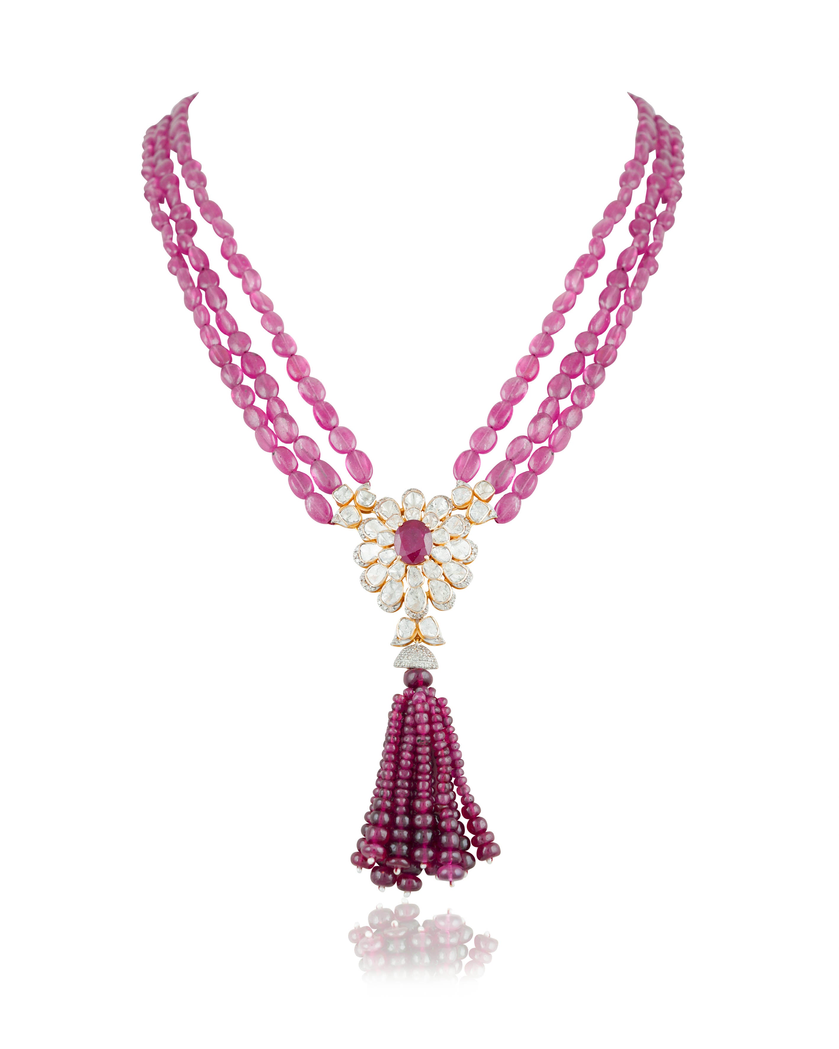 Arunima Polki And Diamond Bead Pendants