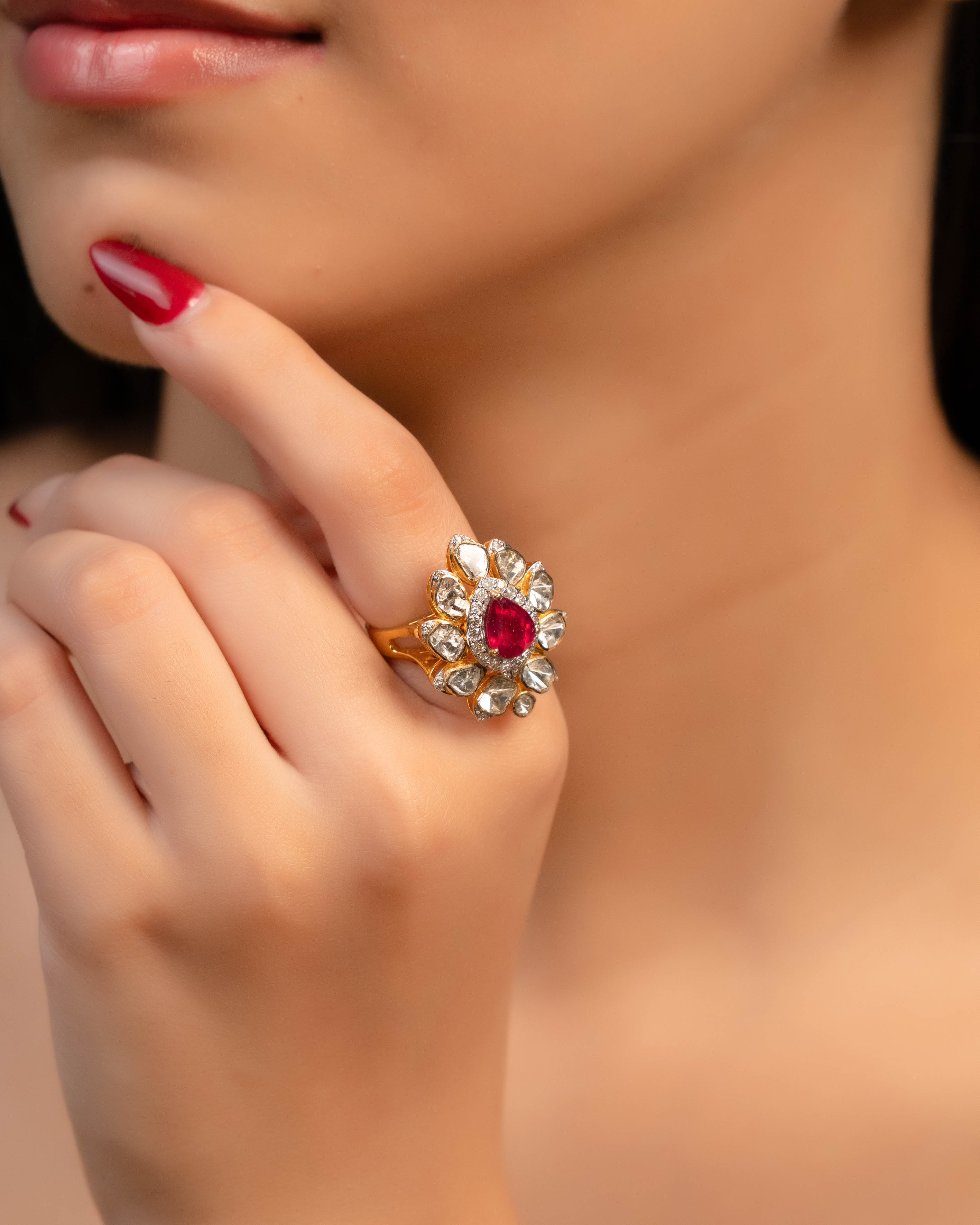 Niyati Polki And Diamond Ring