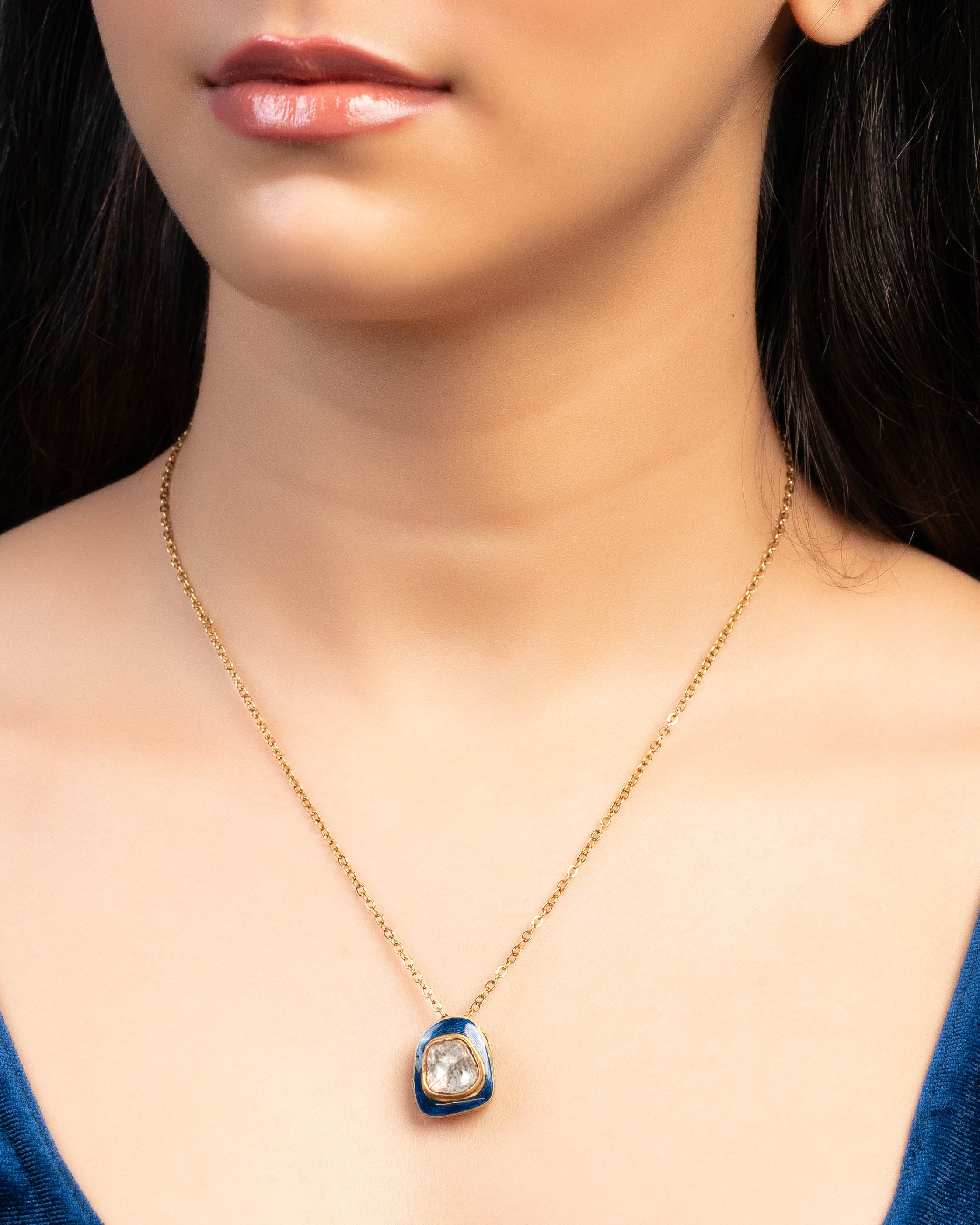 Krystal Polki Pendant