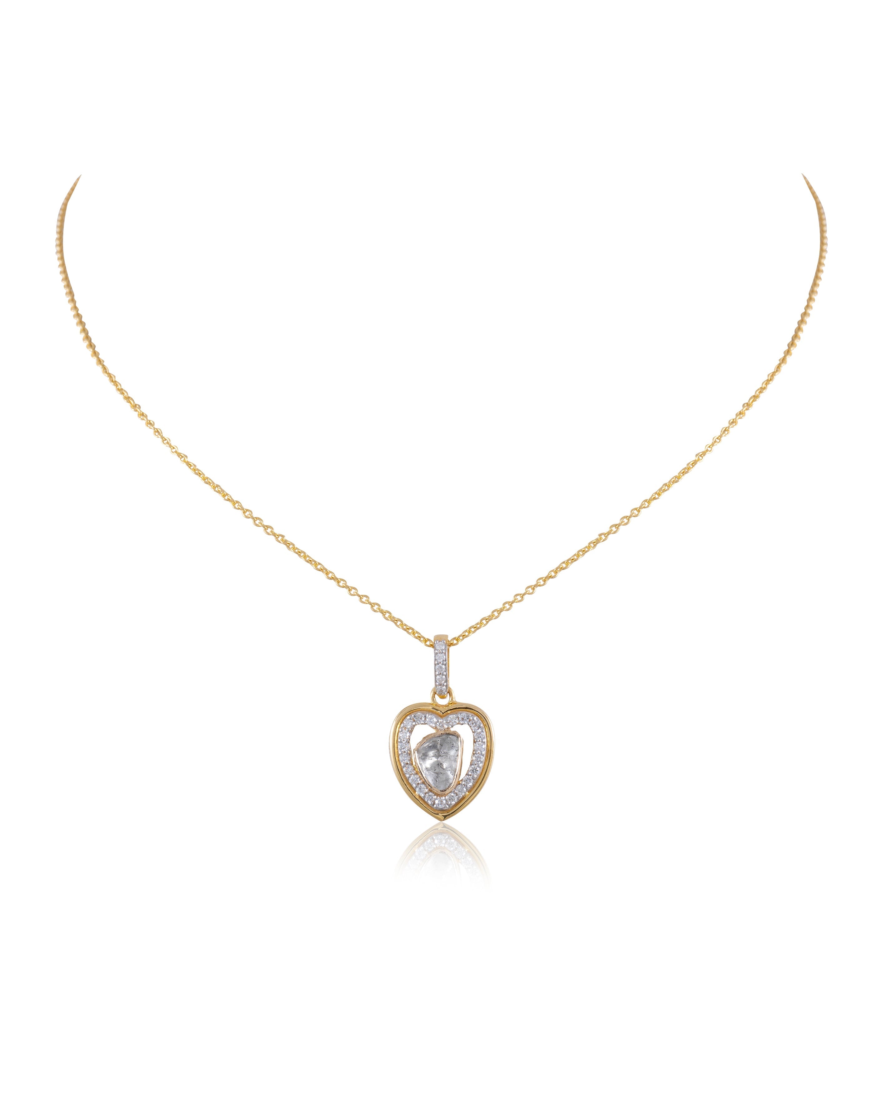 Noor Polki And Diamond Pendant
