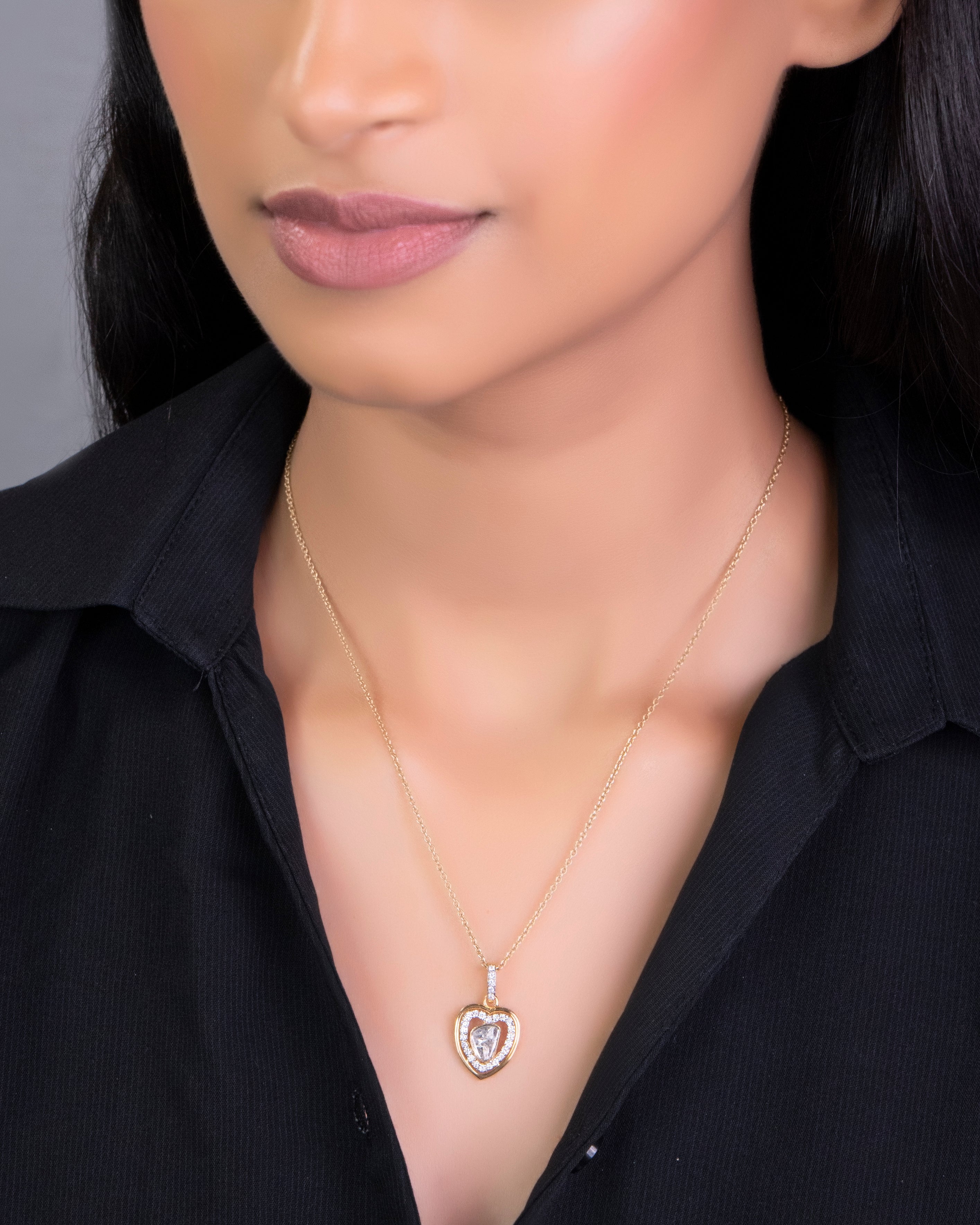 Noor Polki And Diamond Pendant