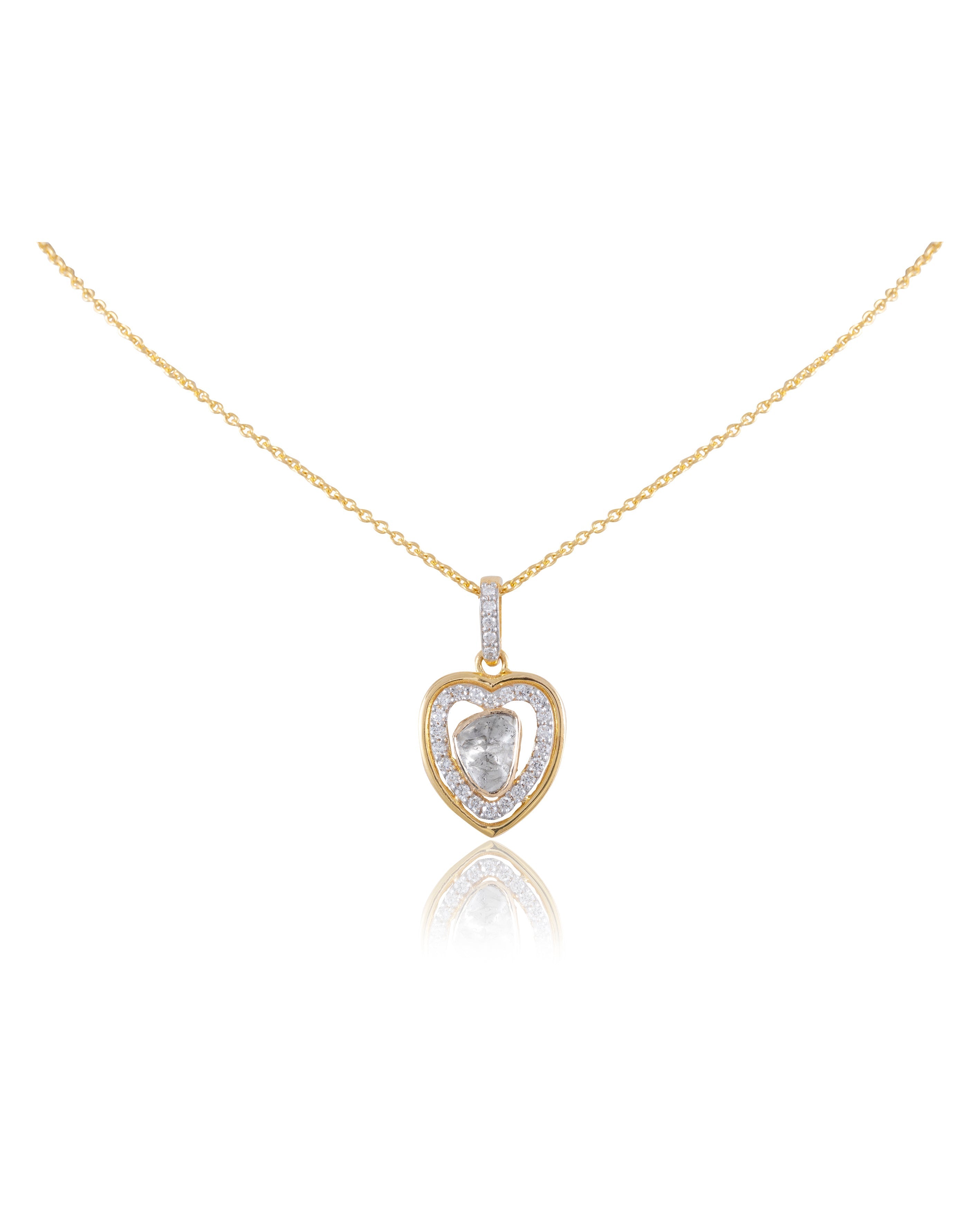 Noor Polki And Diamond Pendant