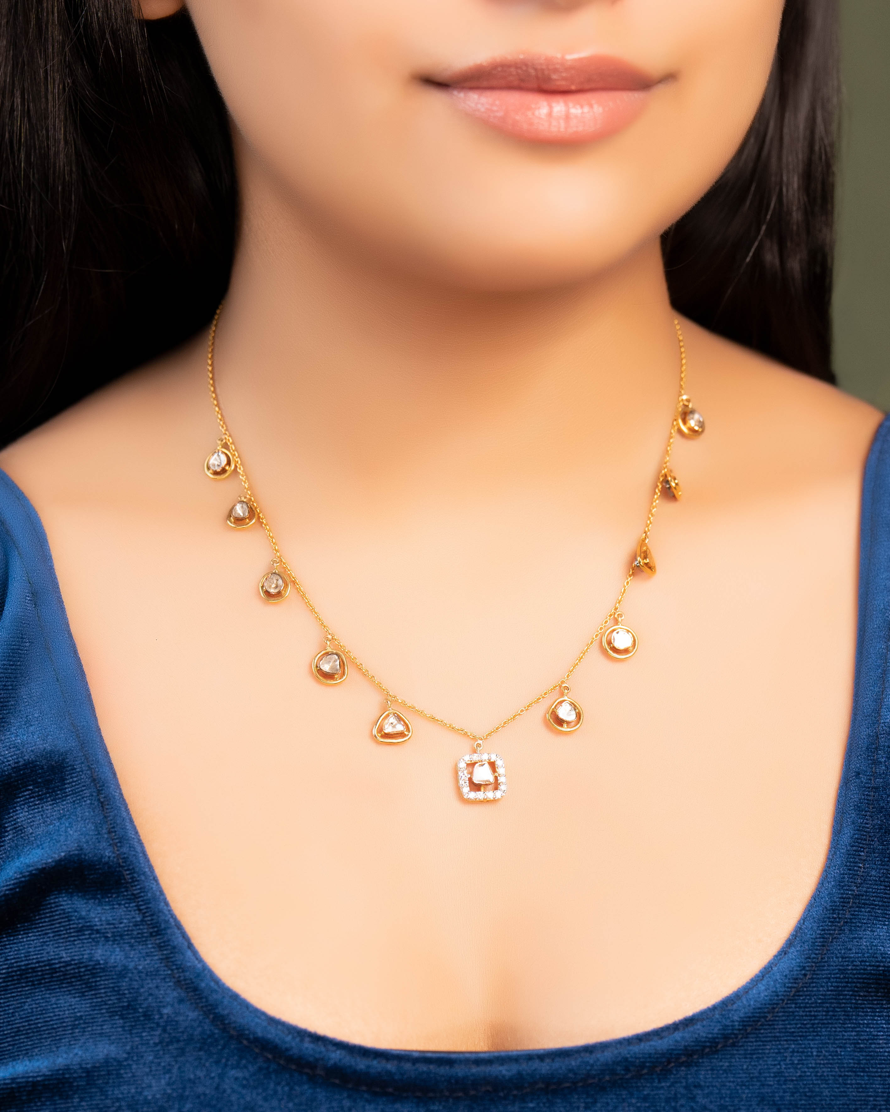 Kamila Polki And Diamond Pendant