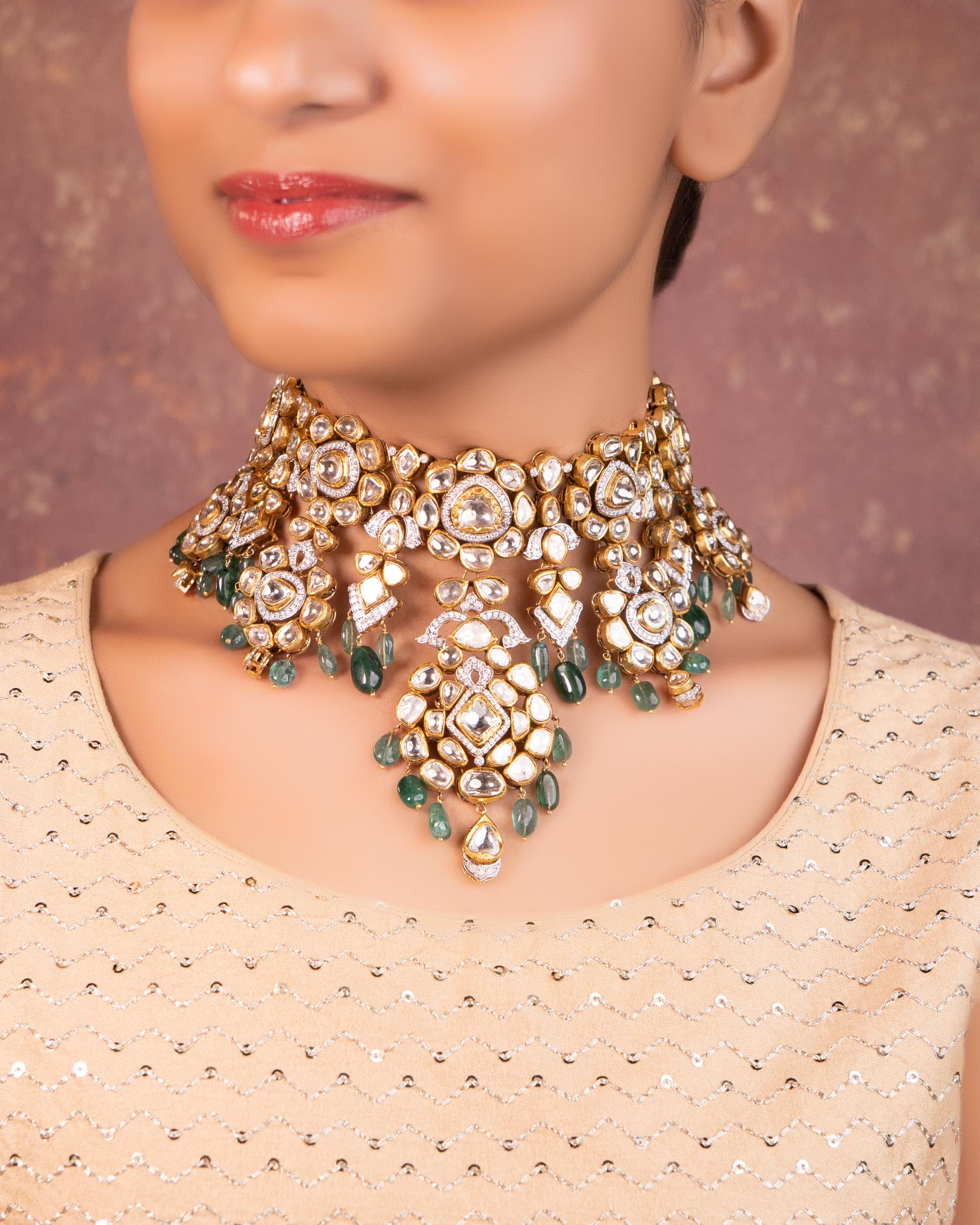 Leisha Polki And Diamond Chokers