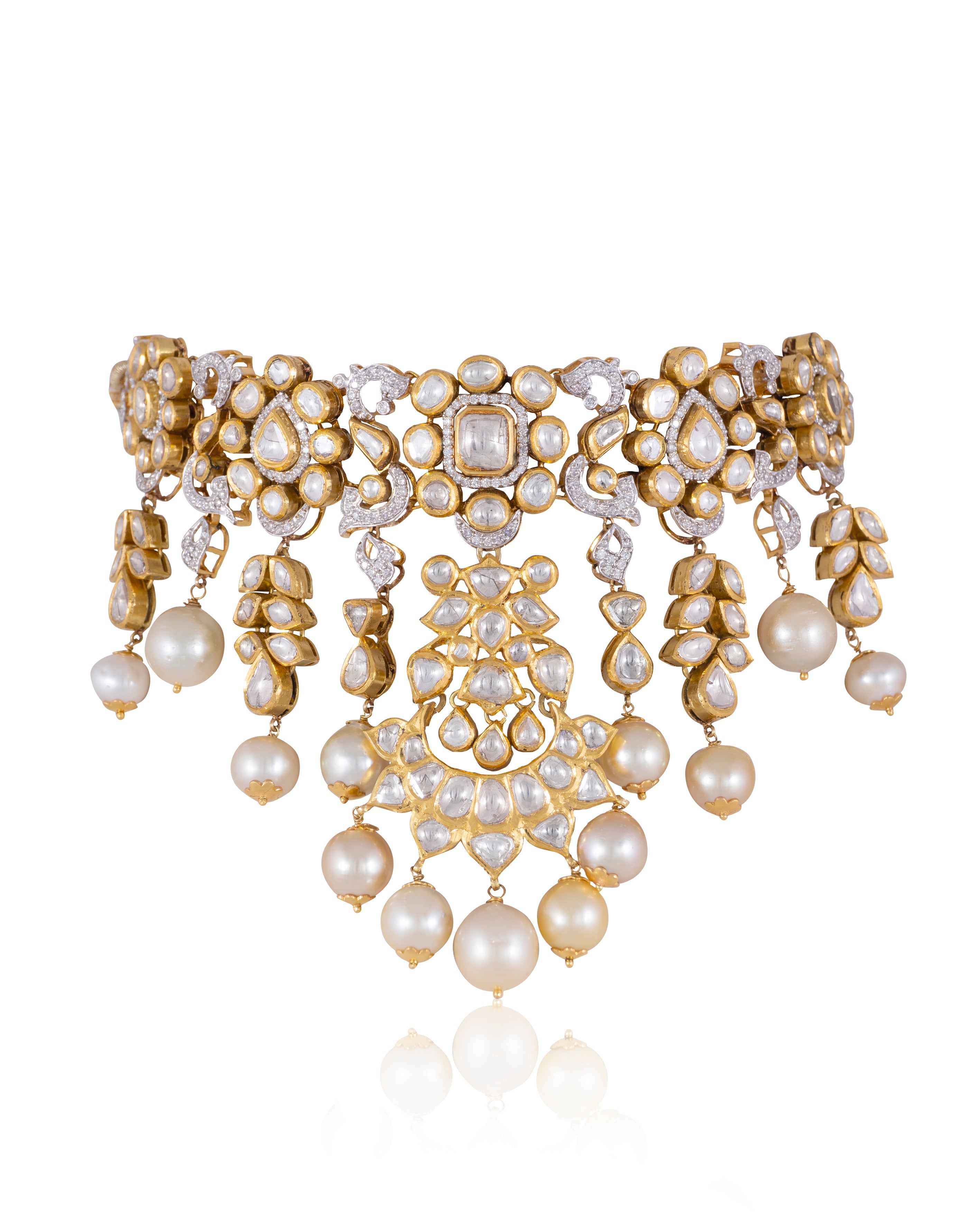 Ritisha Polki And Diamond Chokers