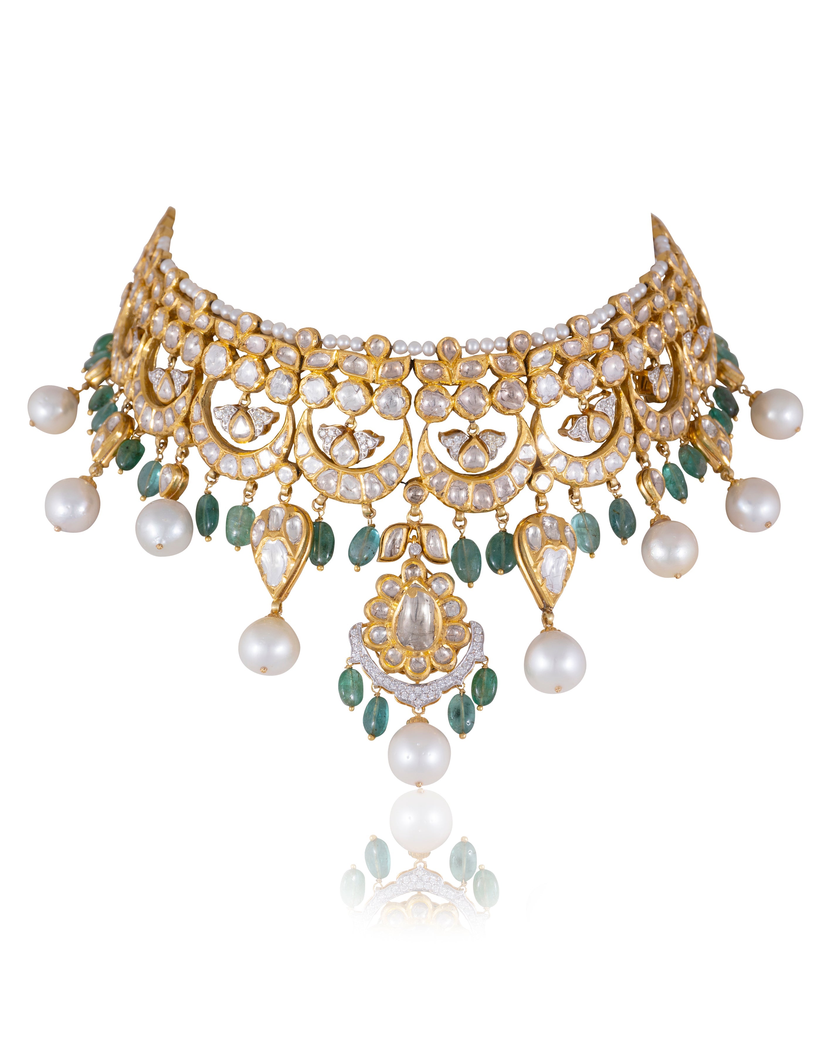 Ella Polki And Diamond Necklaces