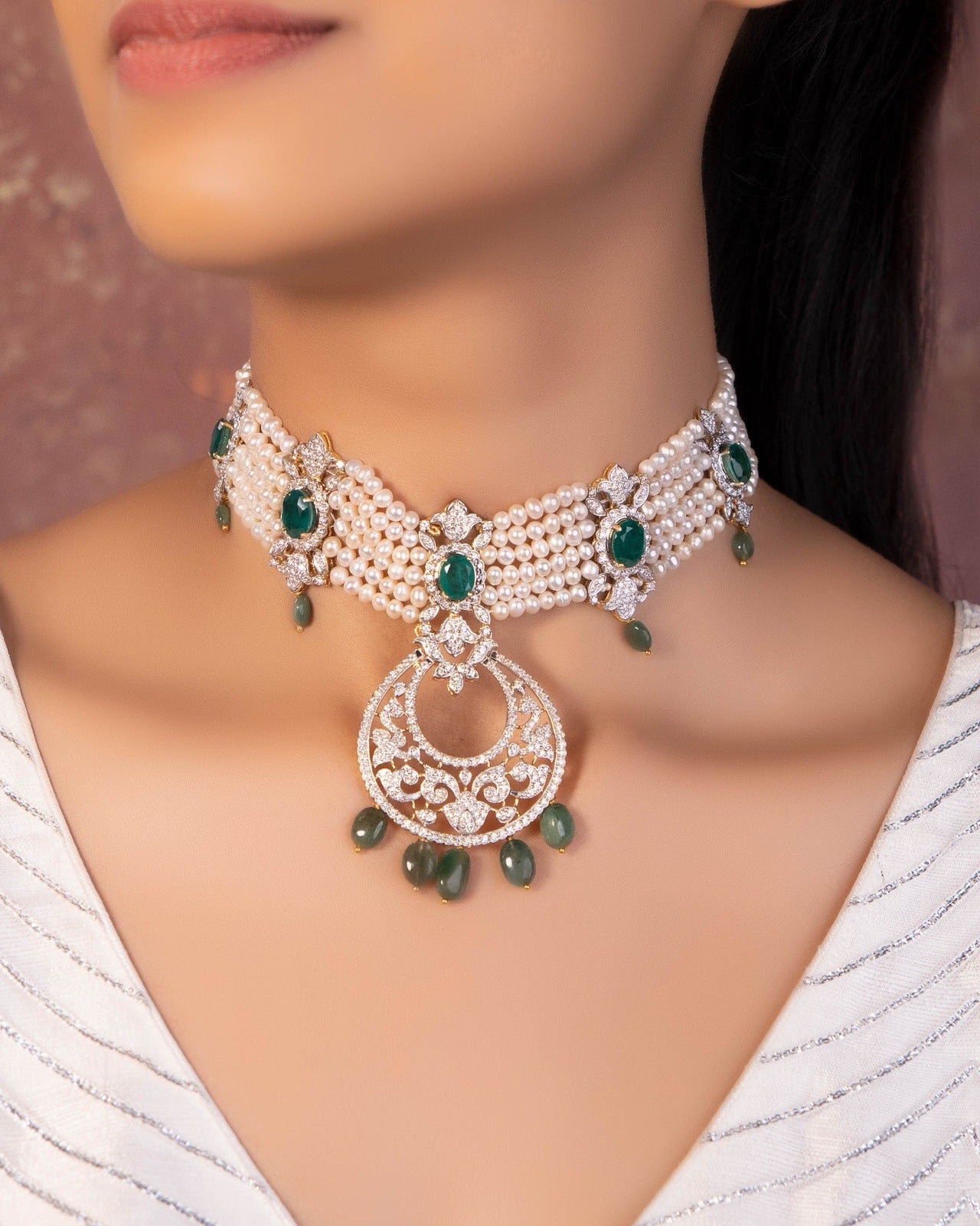 Kruti Diamond Bead Choker