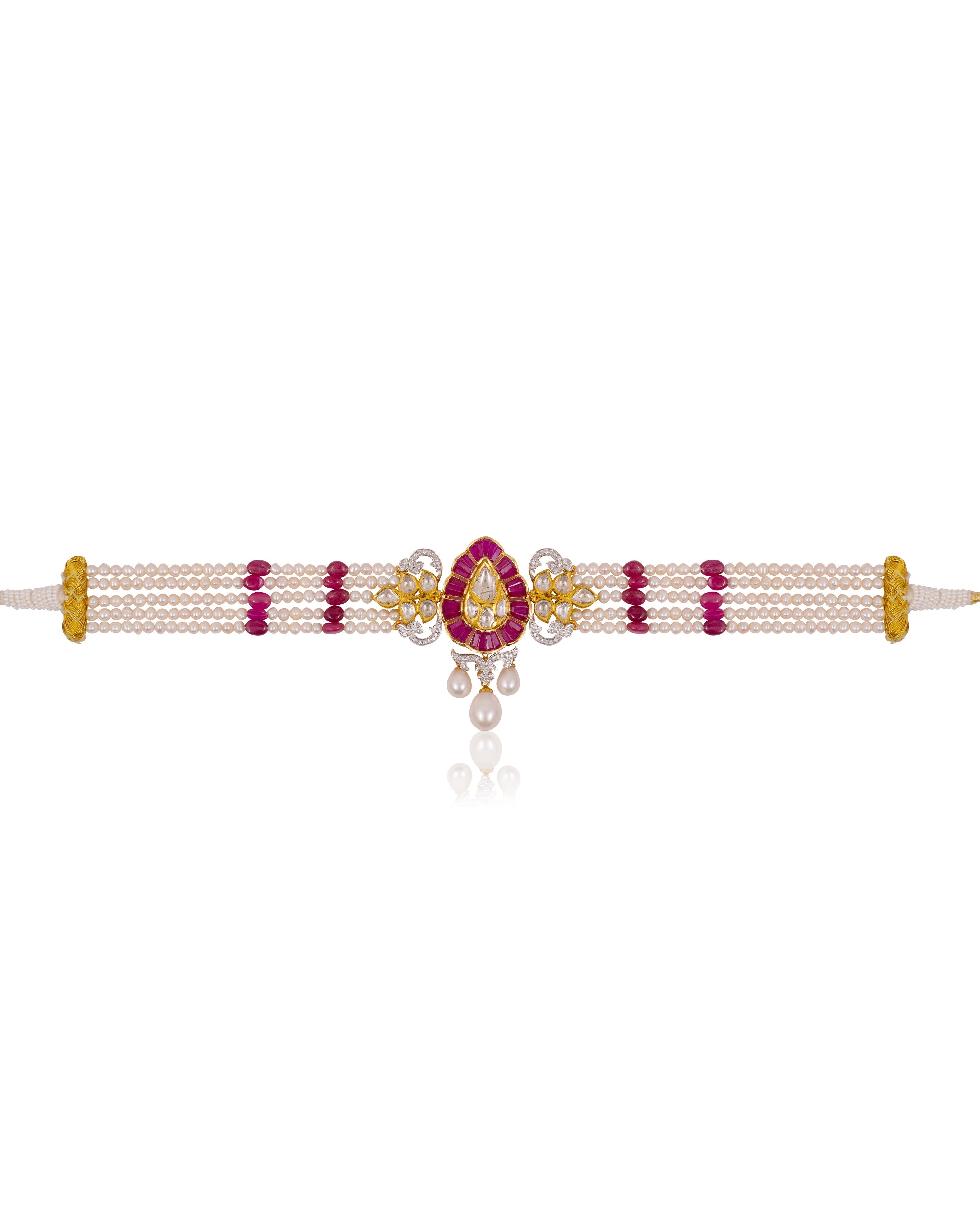 Exclusive - Akshata Jadau Polki And Diamond Bead Choker