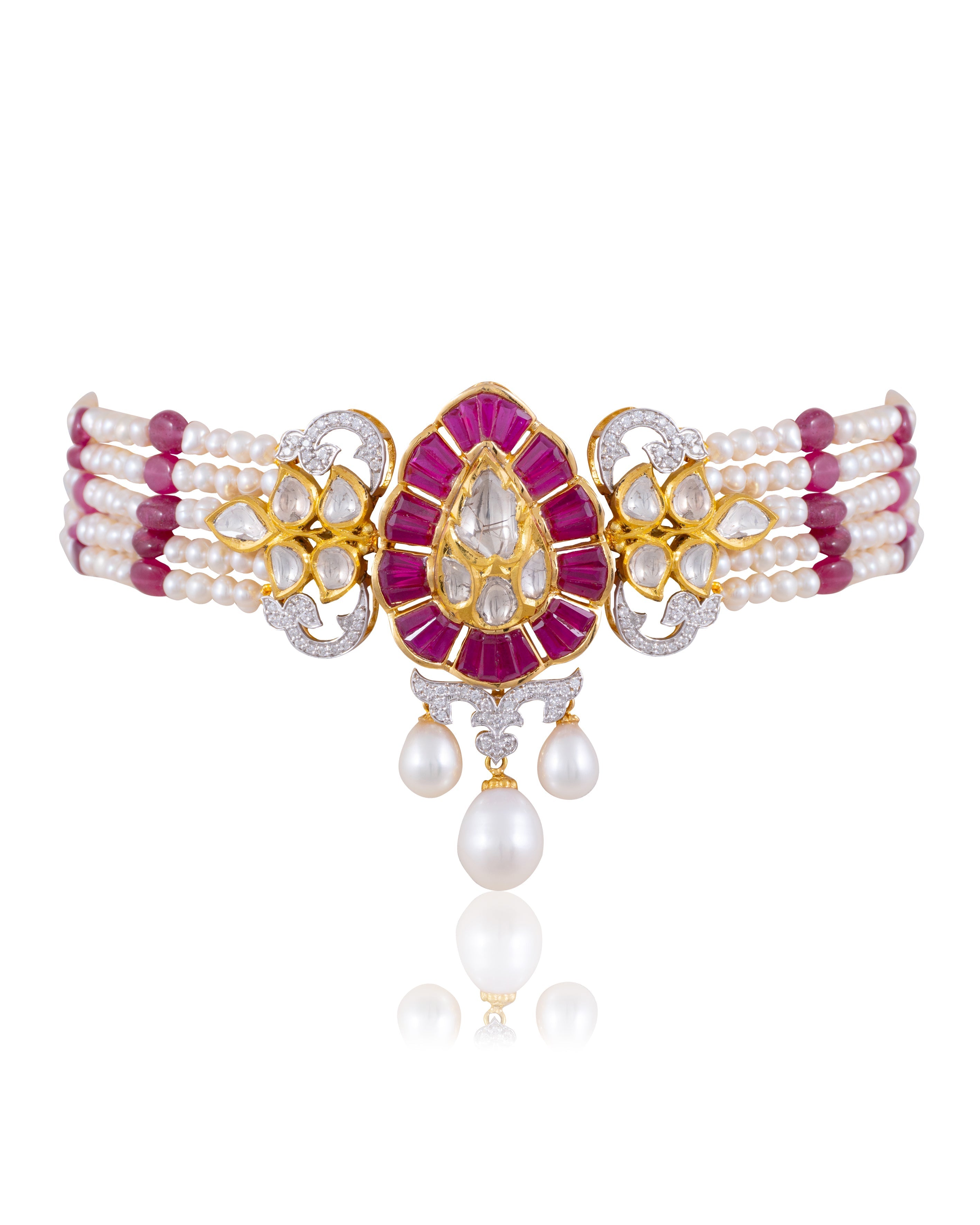 Jadau Necklace Bead Choker