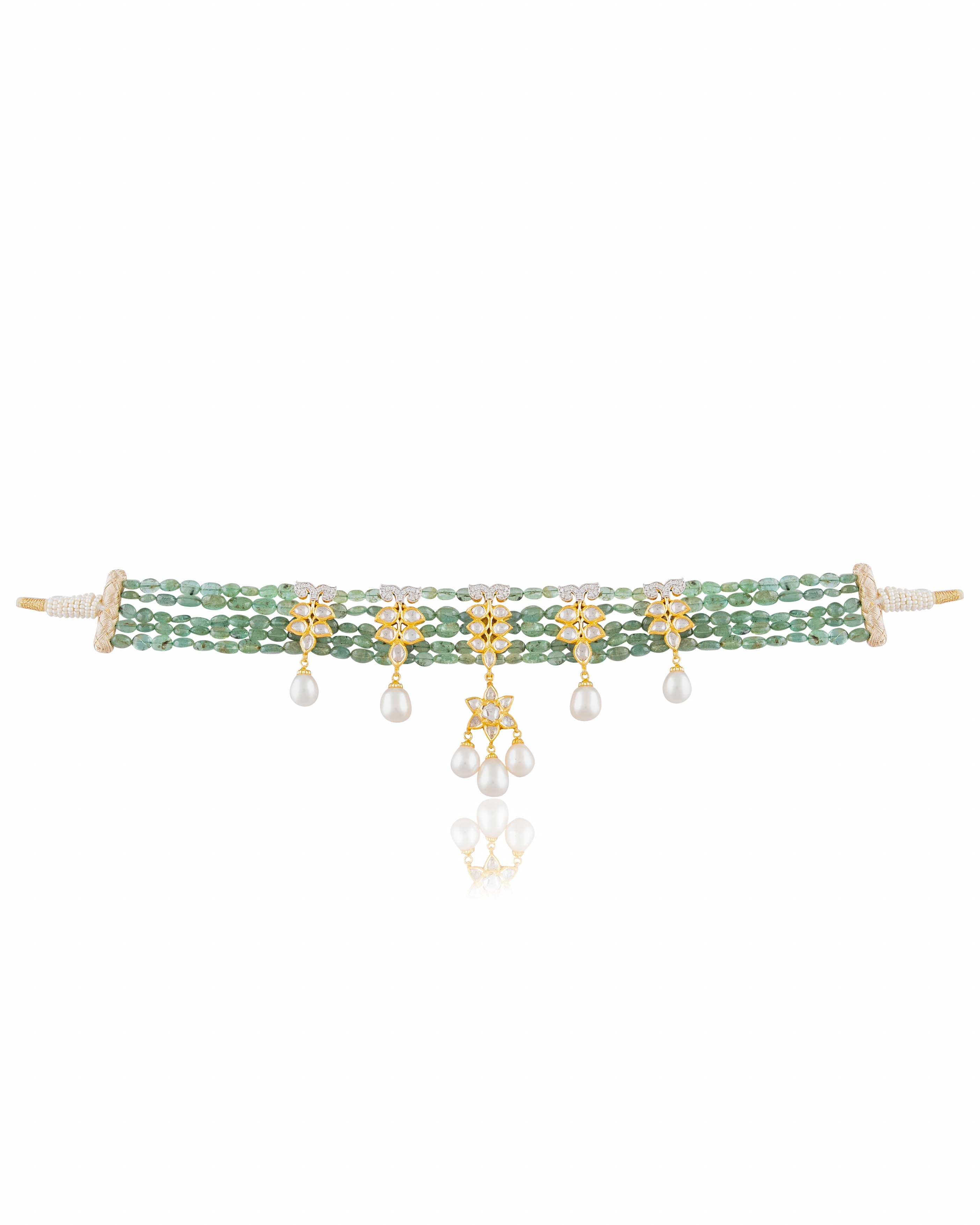 Vithika Polki And Diamond Bead Choker