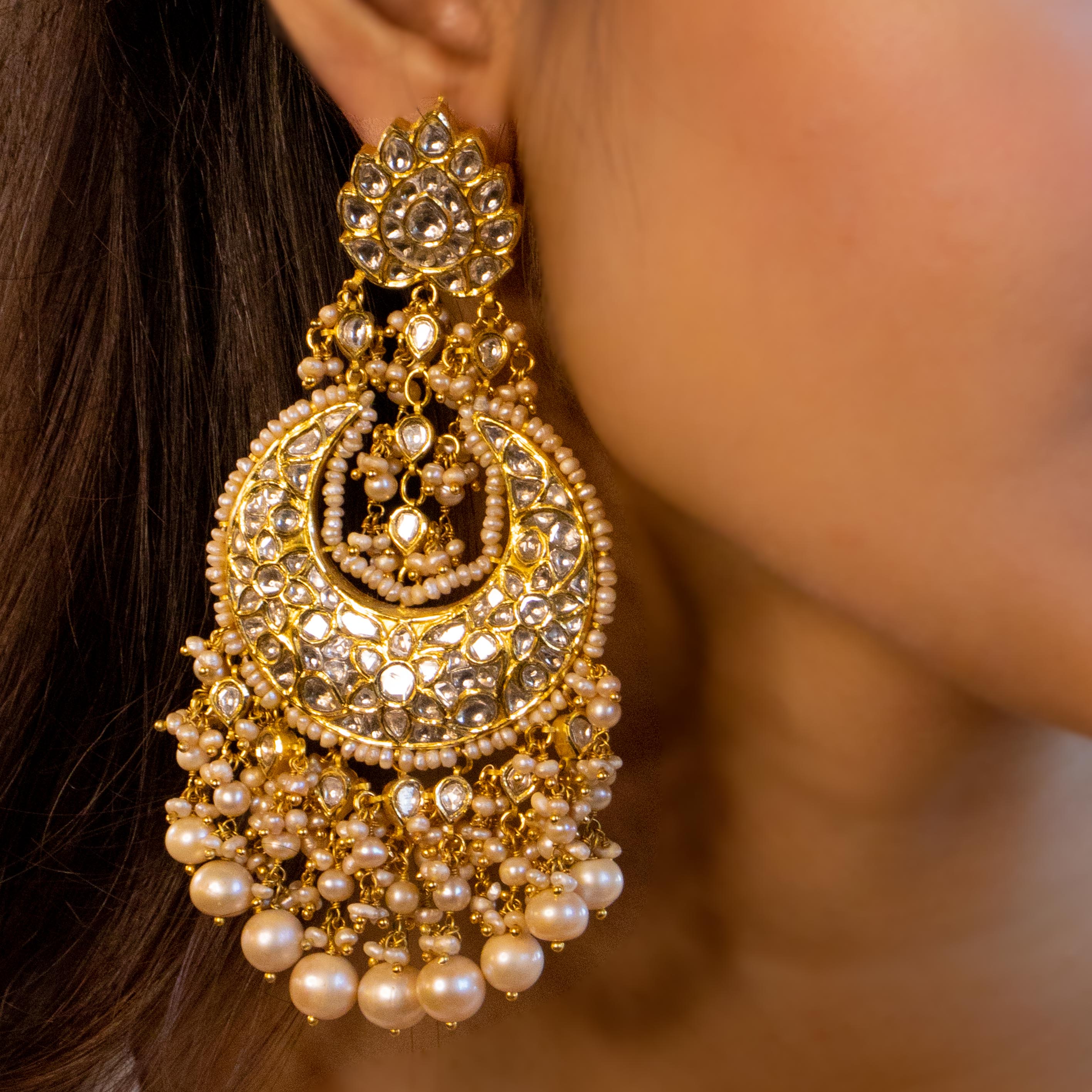 Zahara Polki Chandbalis - NO ORDERS